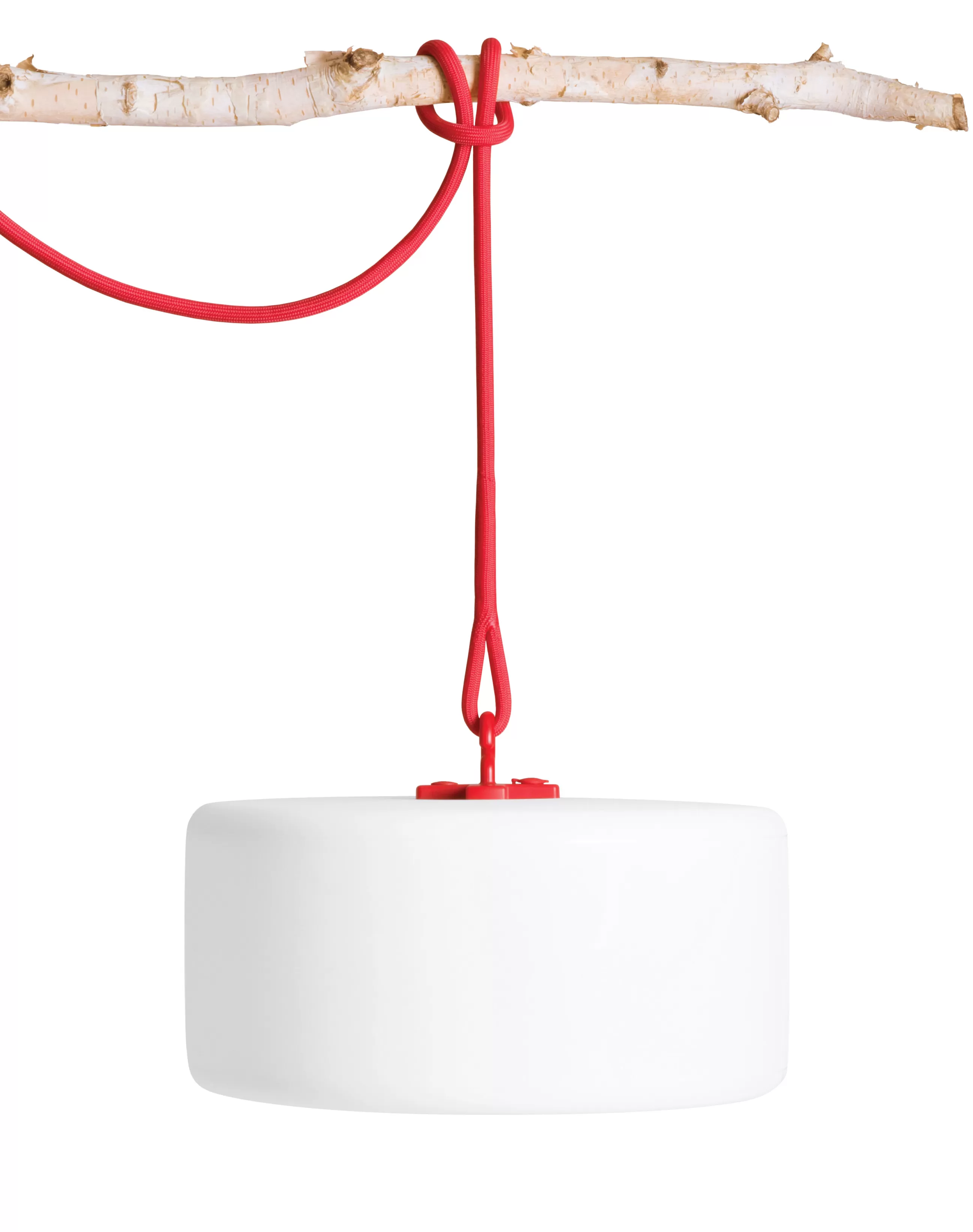 Luminaires D'extérieur>Fatboy Lampe Exterieur Sans Fil Rechargeable Thierry Le Swinger Led Plastique Rouge Plastique / Inclus : Cable De Suspension + Pied A Planter En Bois - Blanc - Rouge