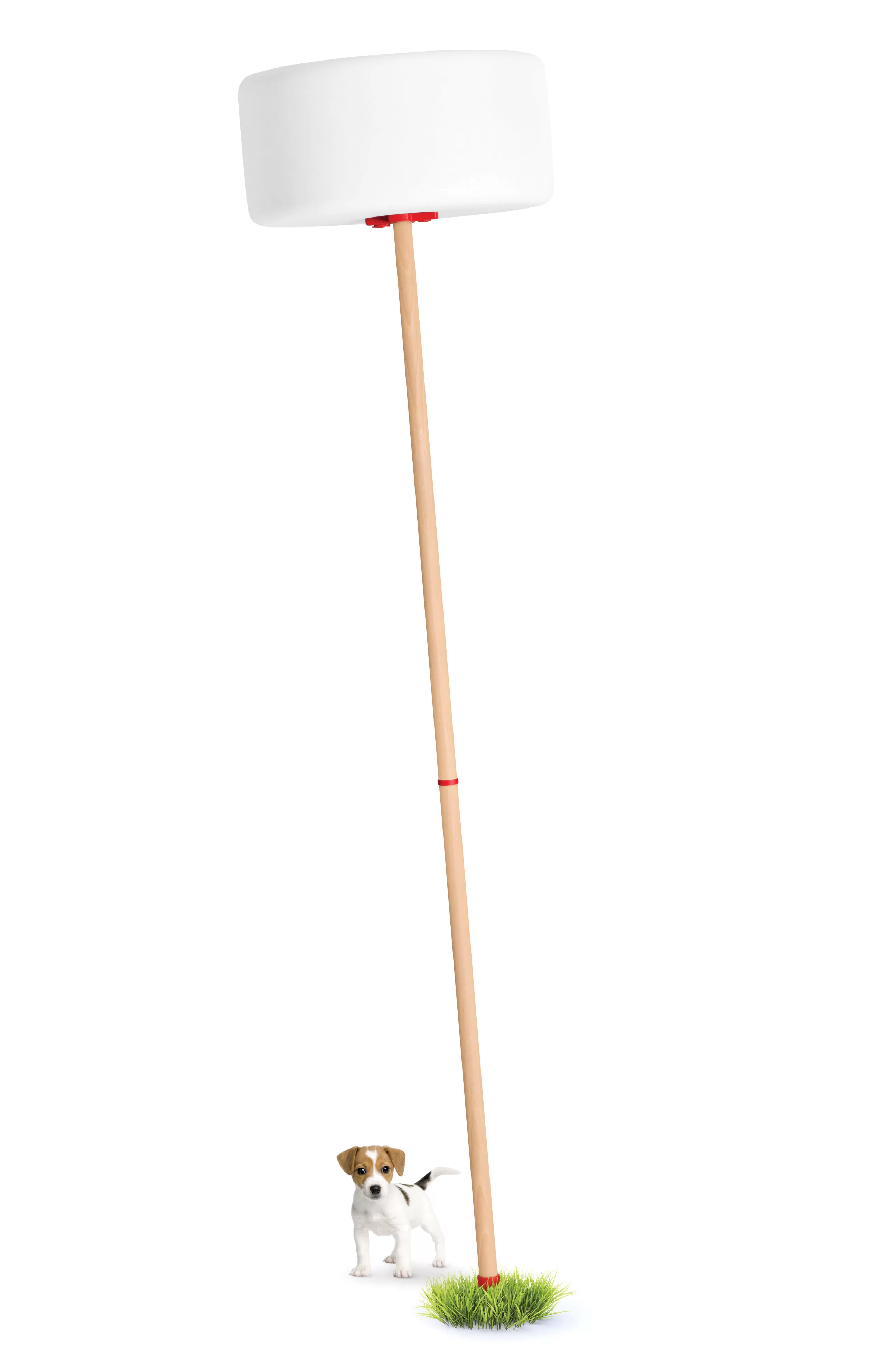 Luminaires D'extérieur>Fatboy Lampe Exterieur Sans Fil Rechargeable Thierry Le Swinger Led Plastique Rouge Plastique / Inclus : Cable De Suspension + Pied A Planter En Bois - Blanc - Rouge