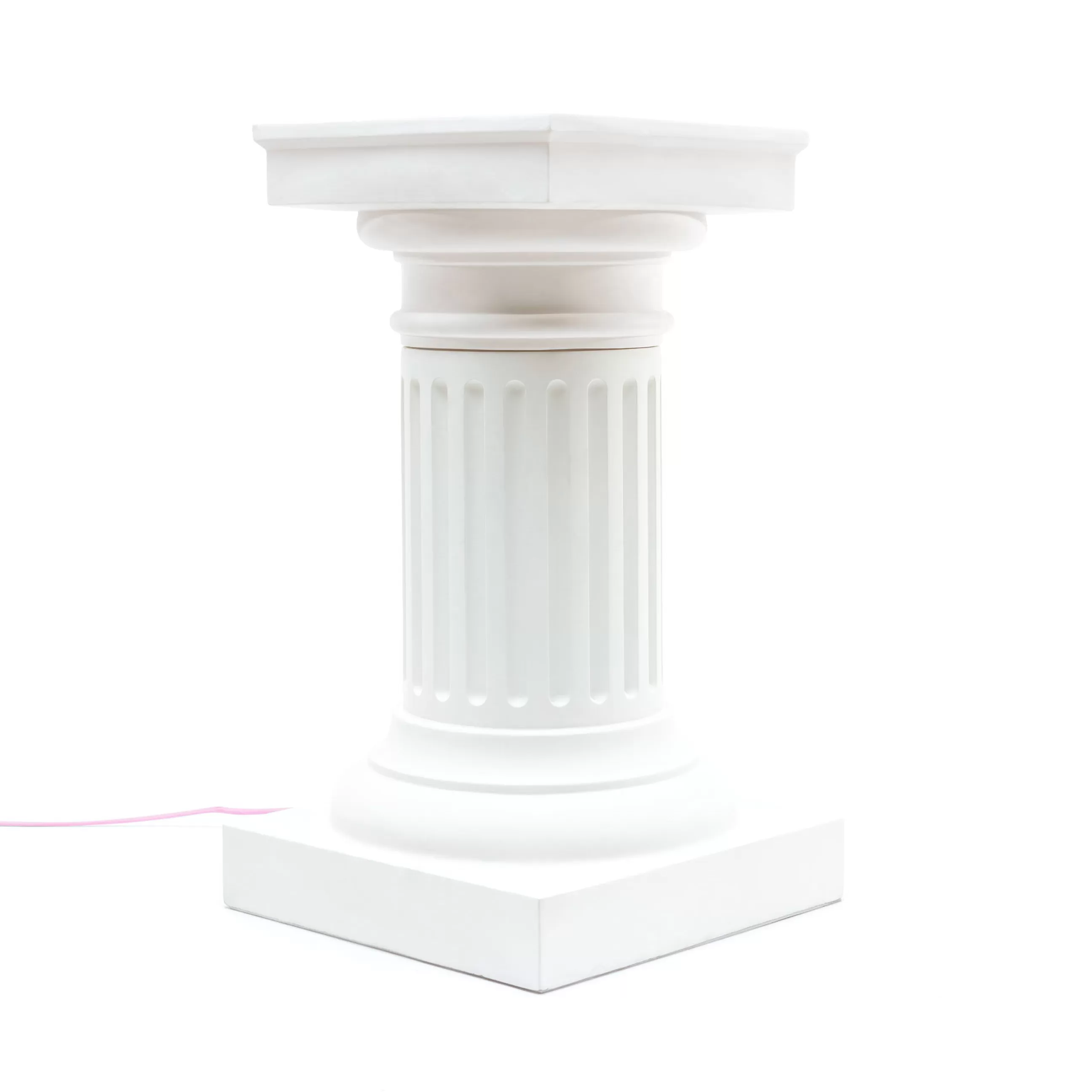 Mobilier Lumineux>Seletti Lampe Las Vegas Plastique/ Table D'Appoint - 28 X 28 X H 50 Cm - Blanc
