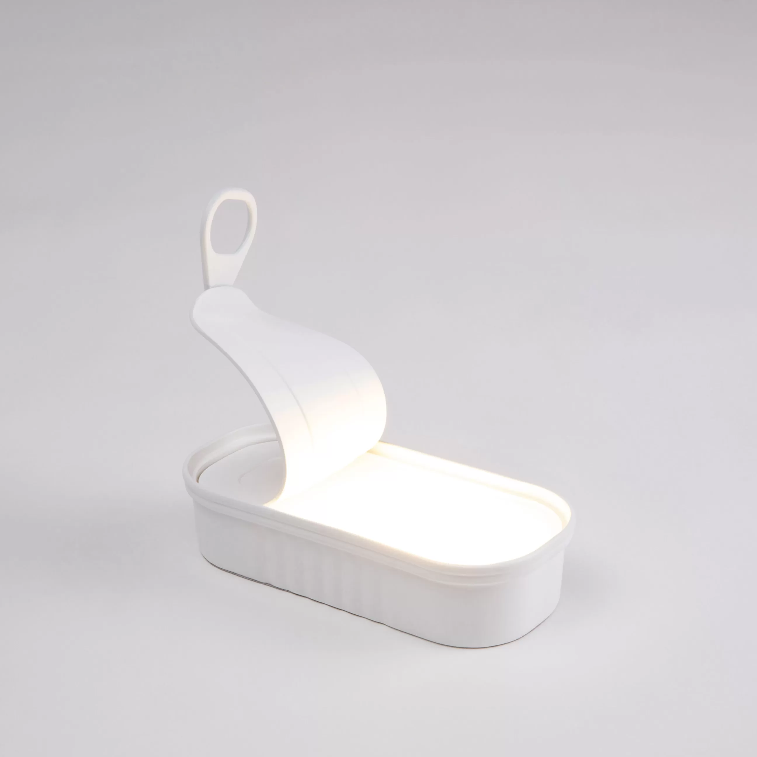 Dessous De Plat>Seletti Lampe Sans Fil Rechargeable Daily Glow - Sardine Led Plastique / Resine - O 11.5 X H 24,5 Cm / Usb - Blanc