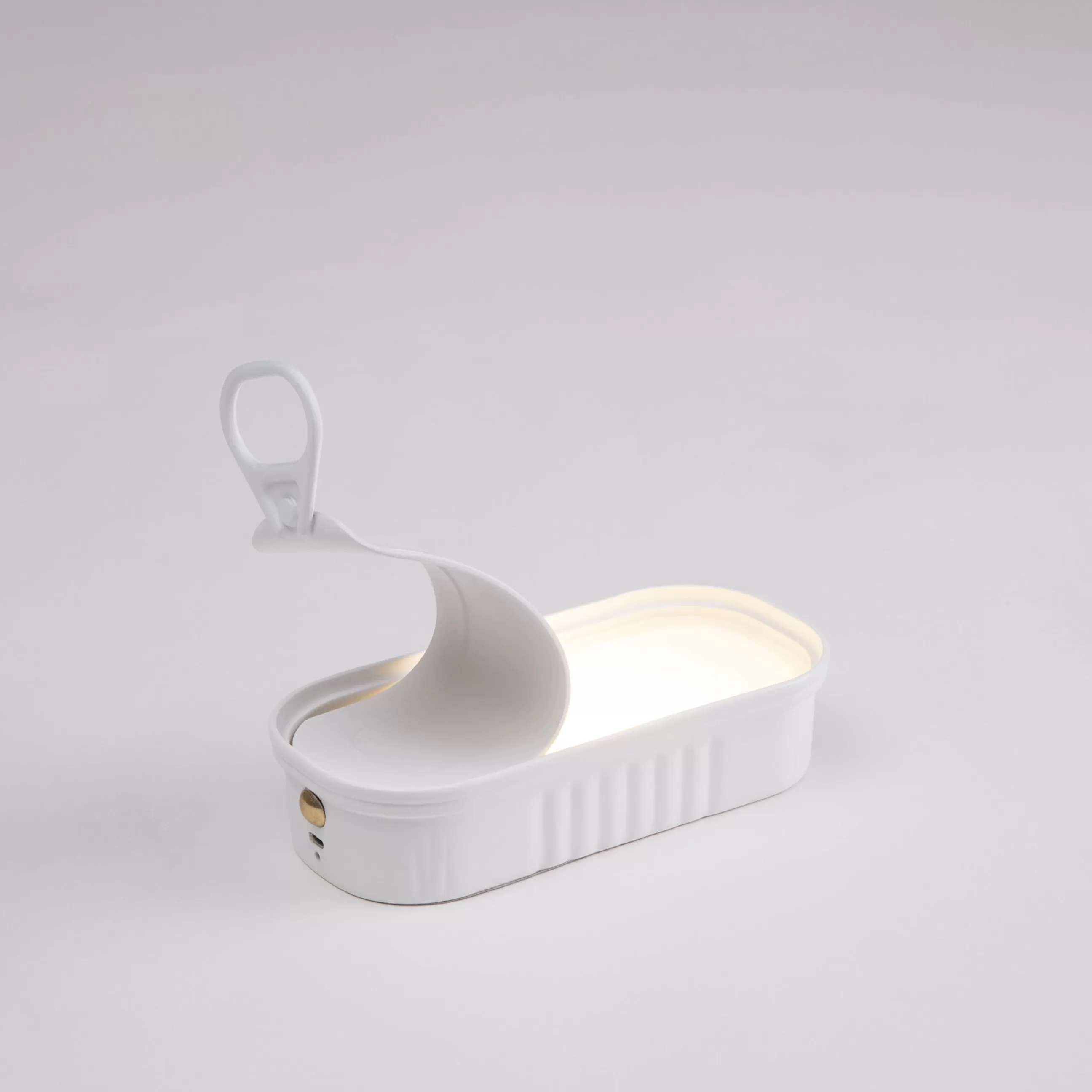 Dessous De Plat>Seletti Lampe Sans Fil Rechargeable Daily Glow - Sardine Led Plastique / Resine - O 11.5 X H 24,5 Cm / Usb - Blanc