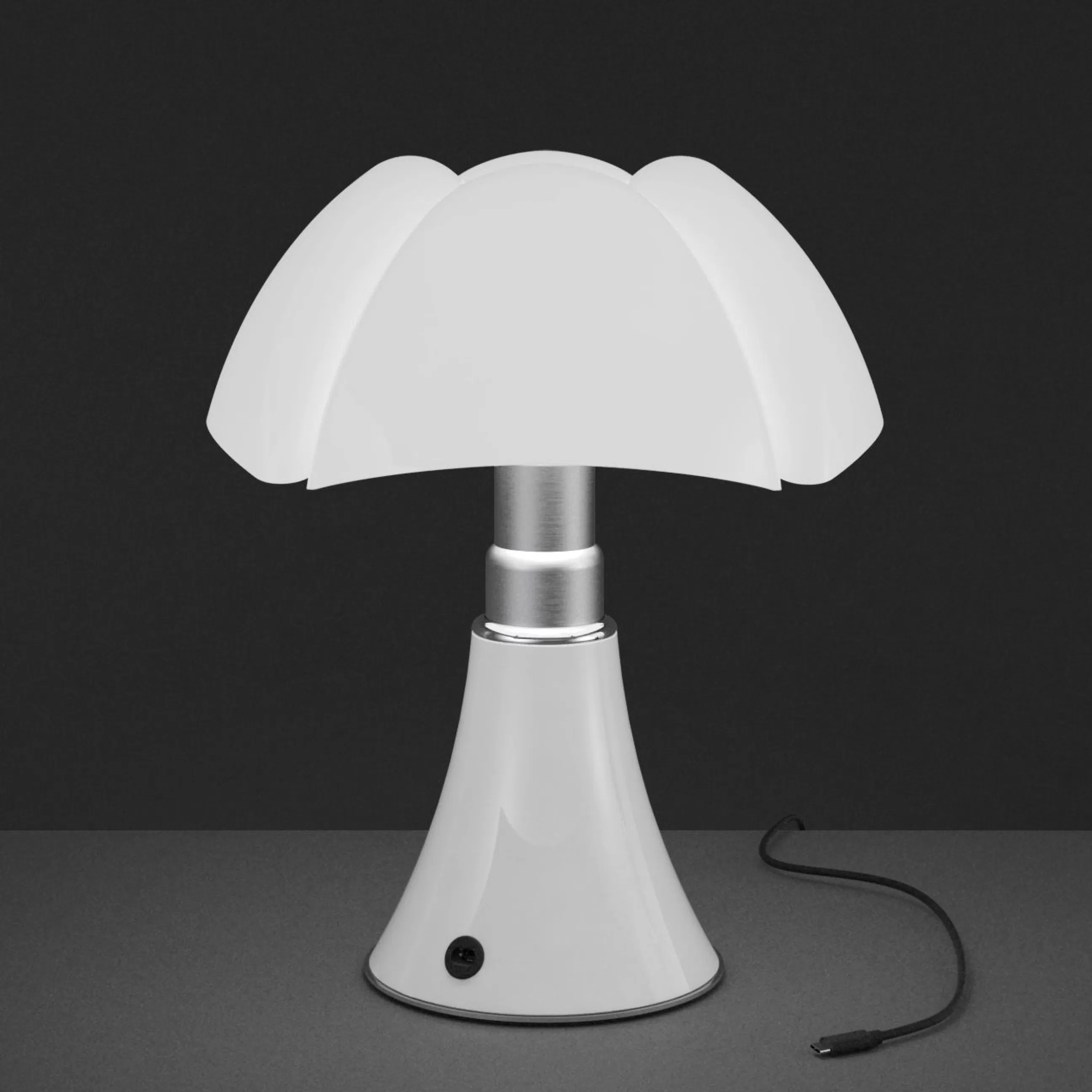 Luminaires Iconiques>Martinelli Luce Lampe Sans Fil Rechargeable Minipipistrello Led Metal Plastique / H 35 Cm - Usb - Blanc