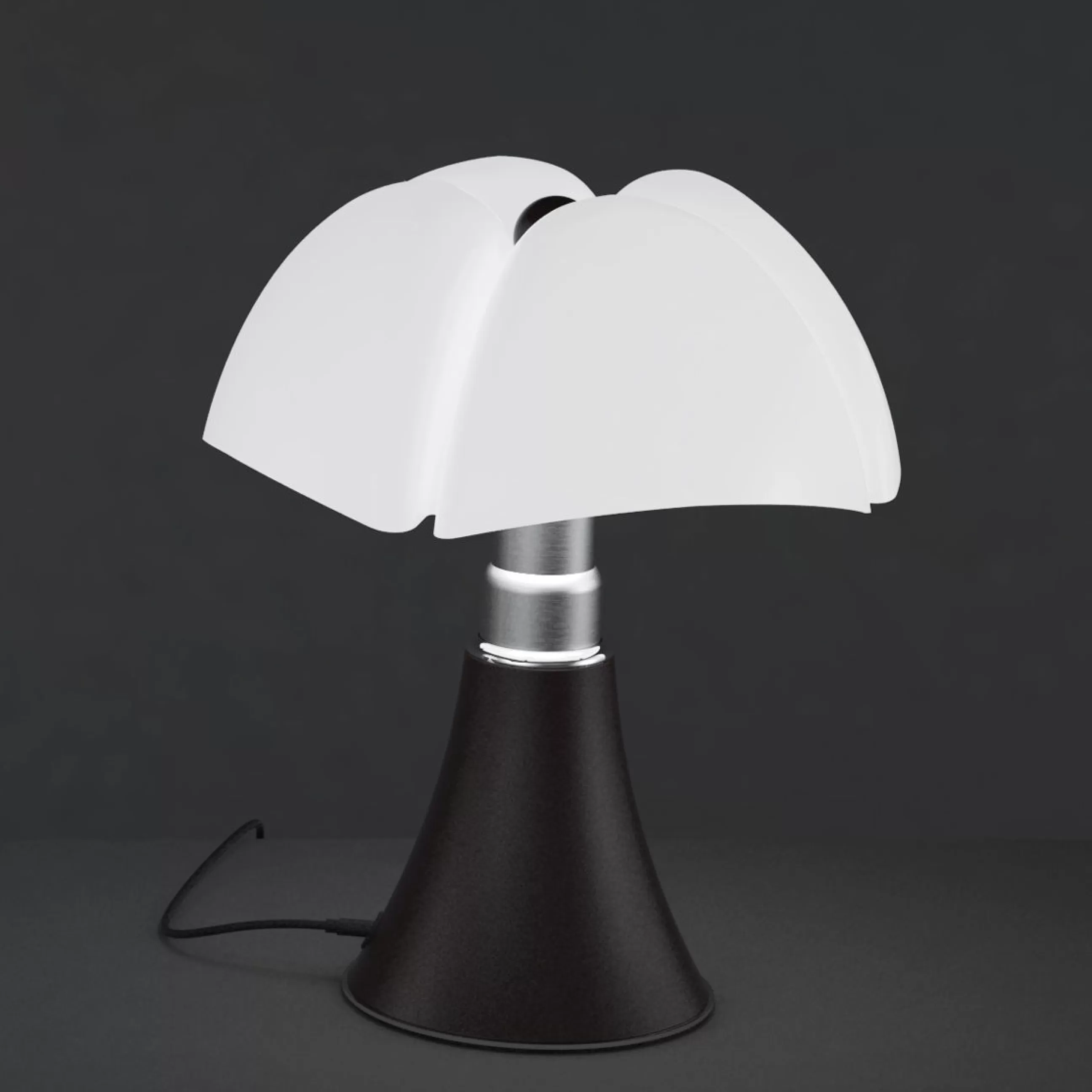 Lampes Sans Fil>Martinelli Luce Lampe Sans Fil Rechargeable Minipipistrello Led Metal Plastique Marron / H 35 Cm - Usb - Blanc - Marron Fonce
