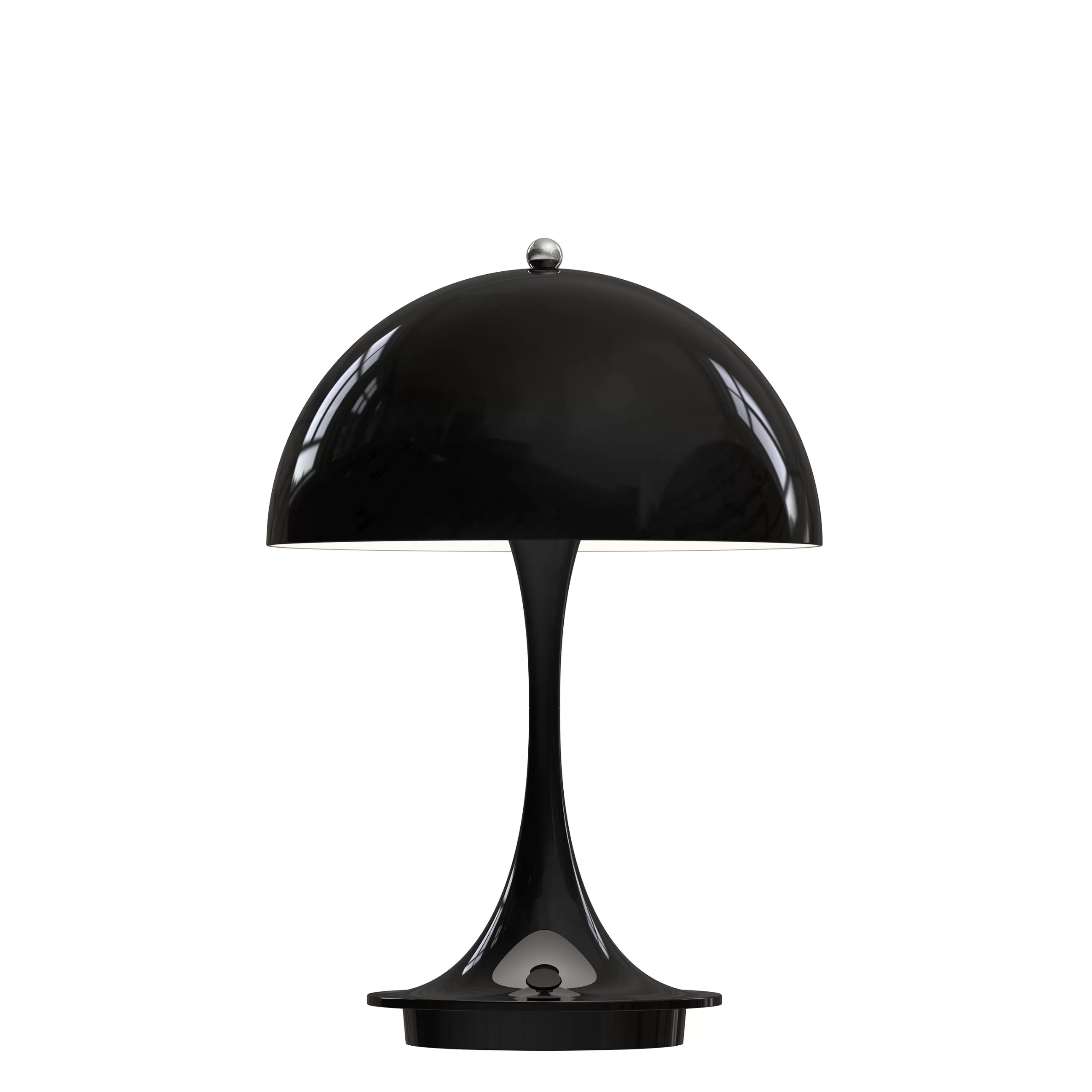 Lampes Sans Fil>Louis Poulsen Lampe Sans Fil Rechargeable Panthella Portable Metal Led Metal / Led - Abat-Jour Metal - H 23 Cm / Usb - Noir