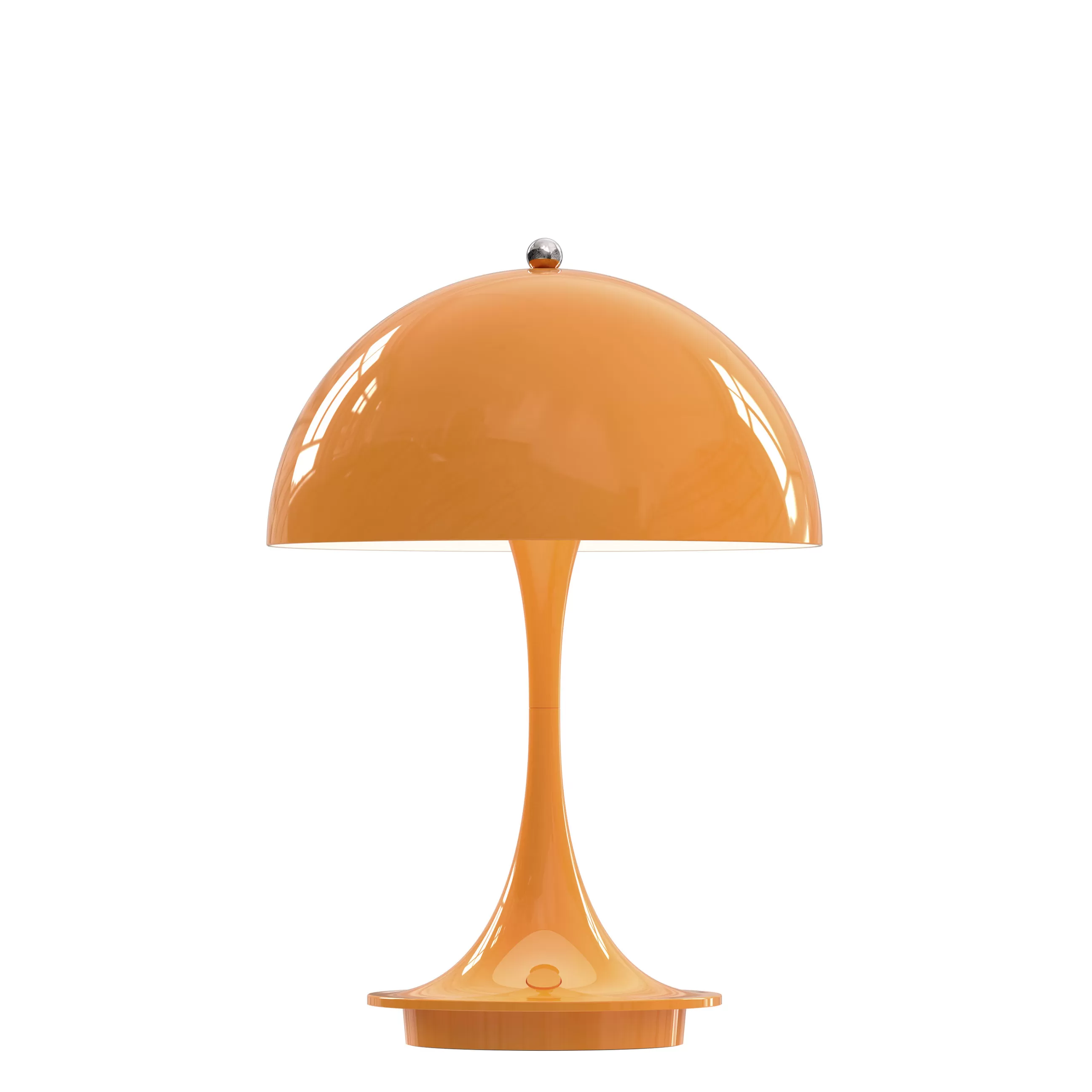 Lampes Sans Fil>Louis Poulsen Lampe Sans Fil Rechargeable Panthella Portable Metal Led Metal / Led - Abat-Jour Metal - H 23 Cm / Usb - Orange