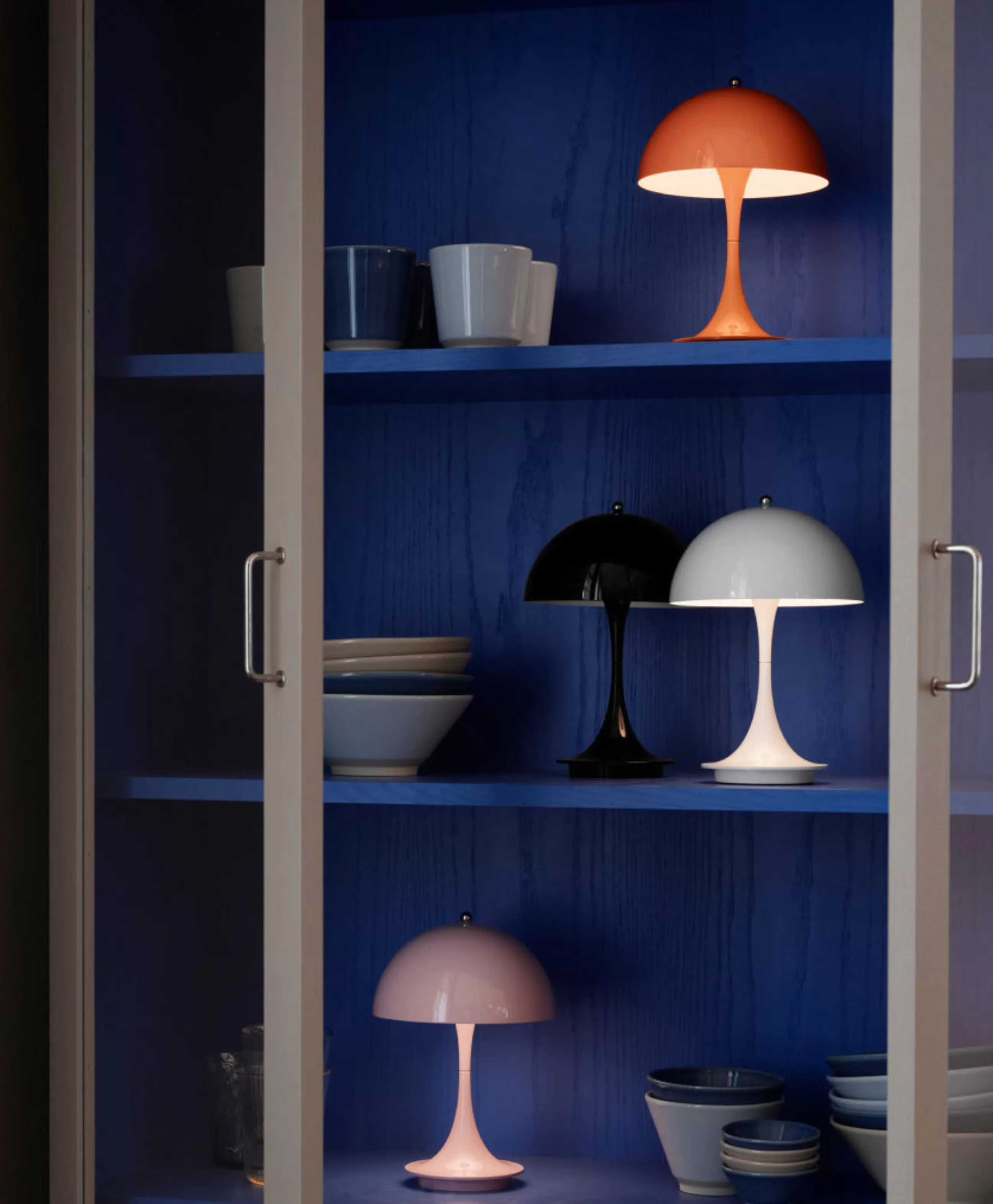 Lampes Sans Fil>Louis Poulsen Lampe Sans Fil Rechargeable Panthella Portable Metal Led Metal / Led - Abat-Jour Metal - H 23 Cm / Usb - Orange
