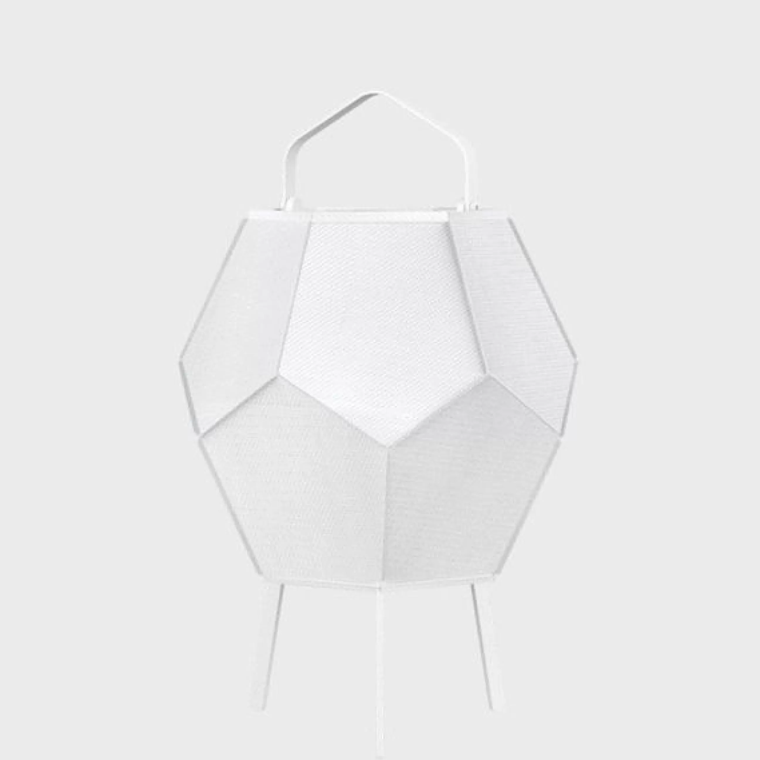 Lampes De Sol>Maiori Lampe Solaire D'extérieur La Lampe Couture Small Tissu/ Hybride & Connectee - O 28 X H 37 Cm - Aluminium - Blanc