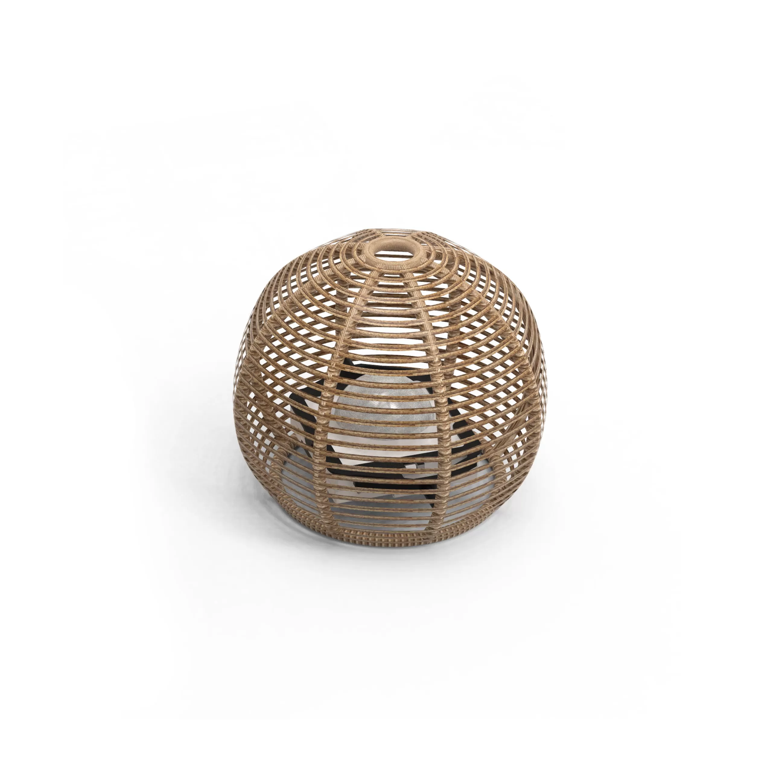 Lampes De Sol>Maiori Lampe Solaire D'extérieur La Lampe Paillote Sphere Plastique Bois / Small O 31 Cm / Hybride Et Connectee (Solaire + Dock Usb) - Naturel
