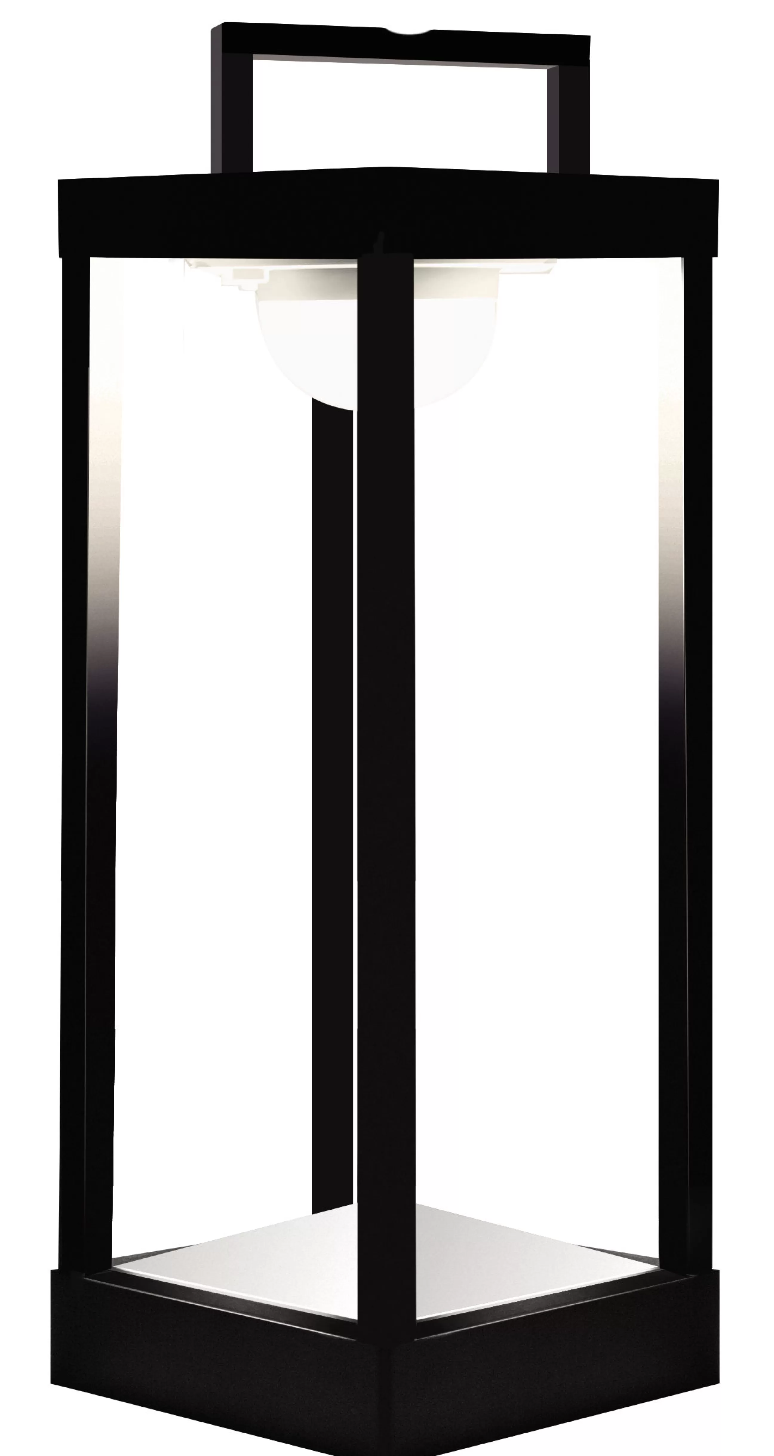 Led>Maiori Lampe Solaire D'extérieur La Lampe Parc L Metal Verre Noir Verre & Metal Noir / Led - Hybride & Connectee - Dock Usb - H 50 Cm - Charbon