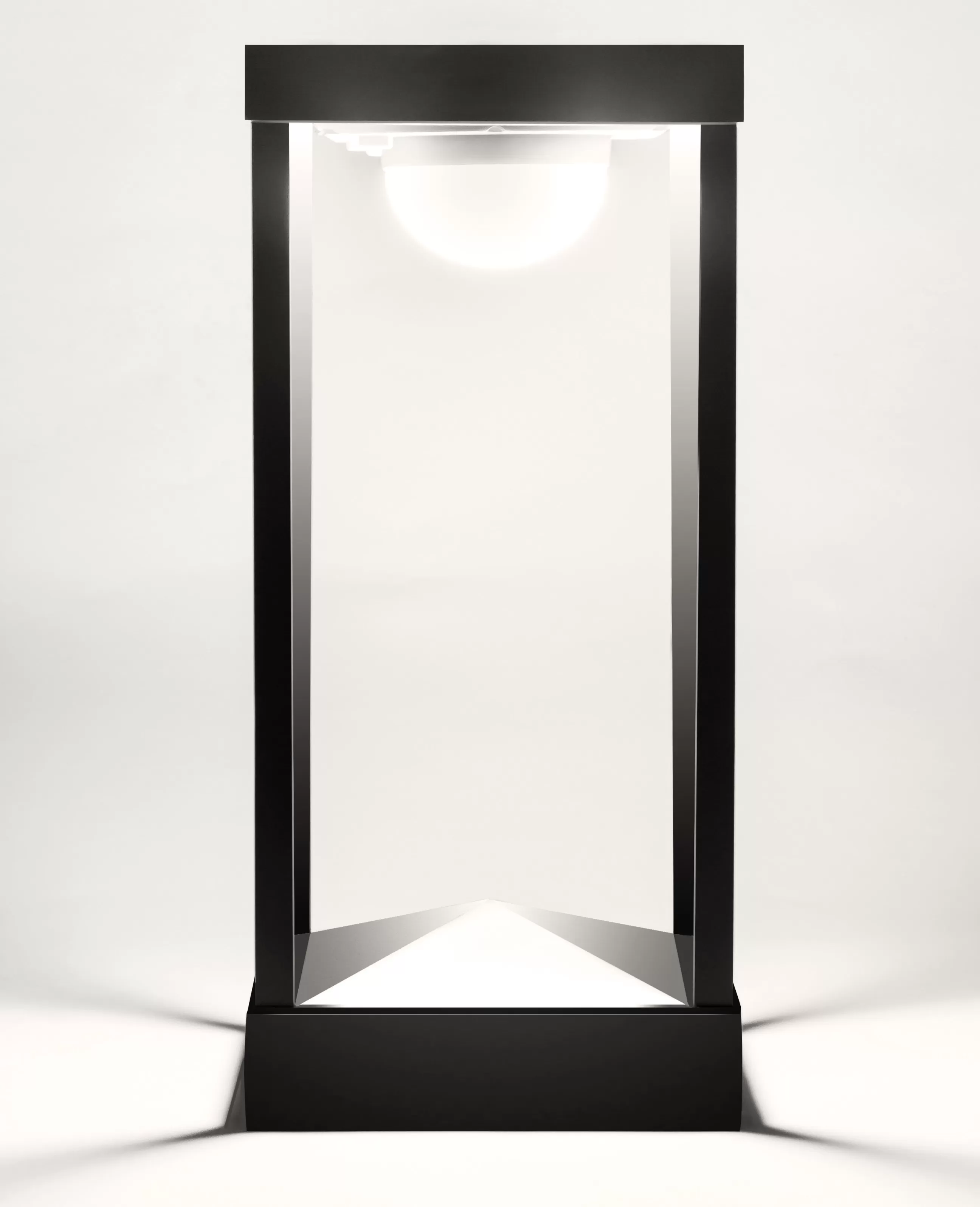 Lampes Sans Fil>Maiori Lampe Solaire D'extérieur La Lampe Parc M Metal Verre Noir Led / Hybride & Connectee - Dock Usb - H 40 Cm - Charbon