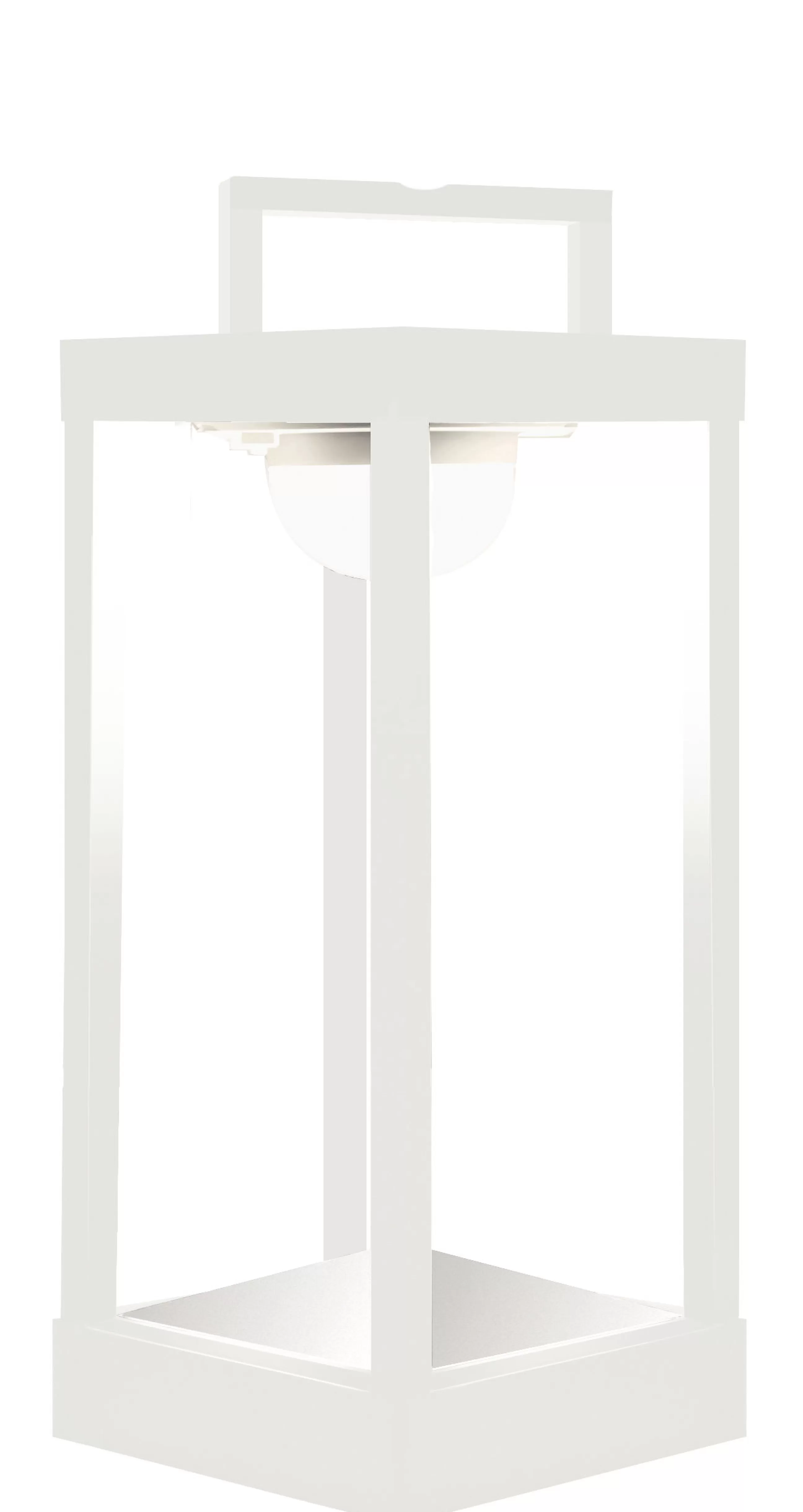 Lampes Sans Fil>Maiori Lampe Solaire D'extérieur La Lampe Parc M Metal Verreled / Hybride & Connectee - Dock Usb - H 40 Cm - Blanc