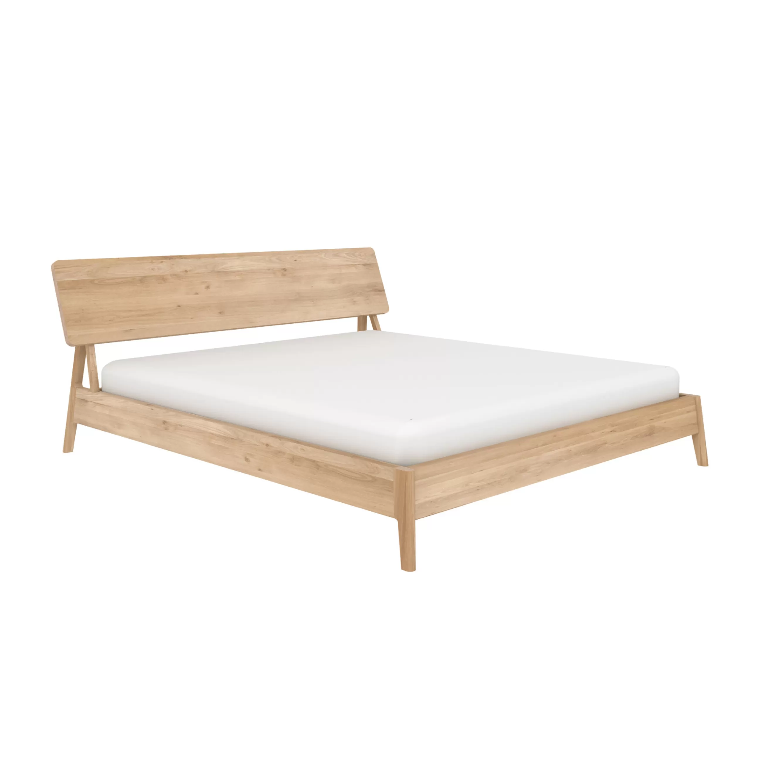 Lits>Ethnicraft Lit Double Air Bois Naturel / Pour Matelas 160 X 200 Cm - Chene Massif - Chene Naturel