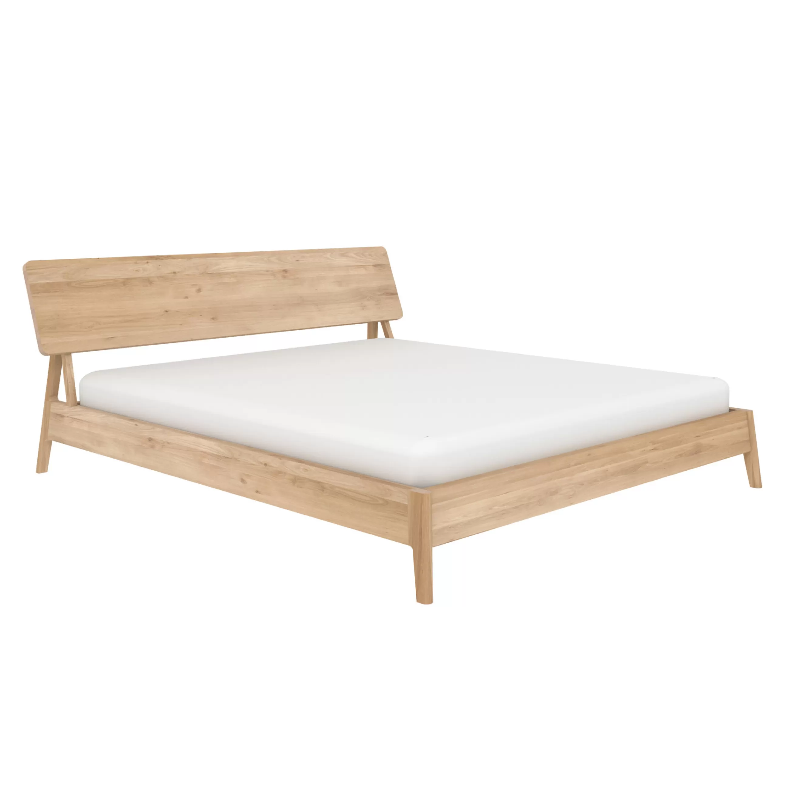 Lits>Ethnicraft Lit Double Air Bois Naturel / Pour Matelas 180 X 200 Cm - Chene Massif - Chene Naturel