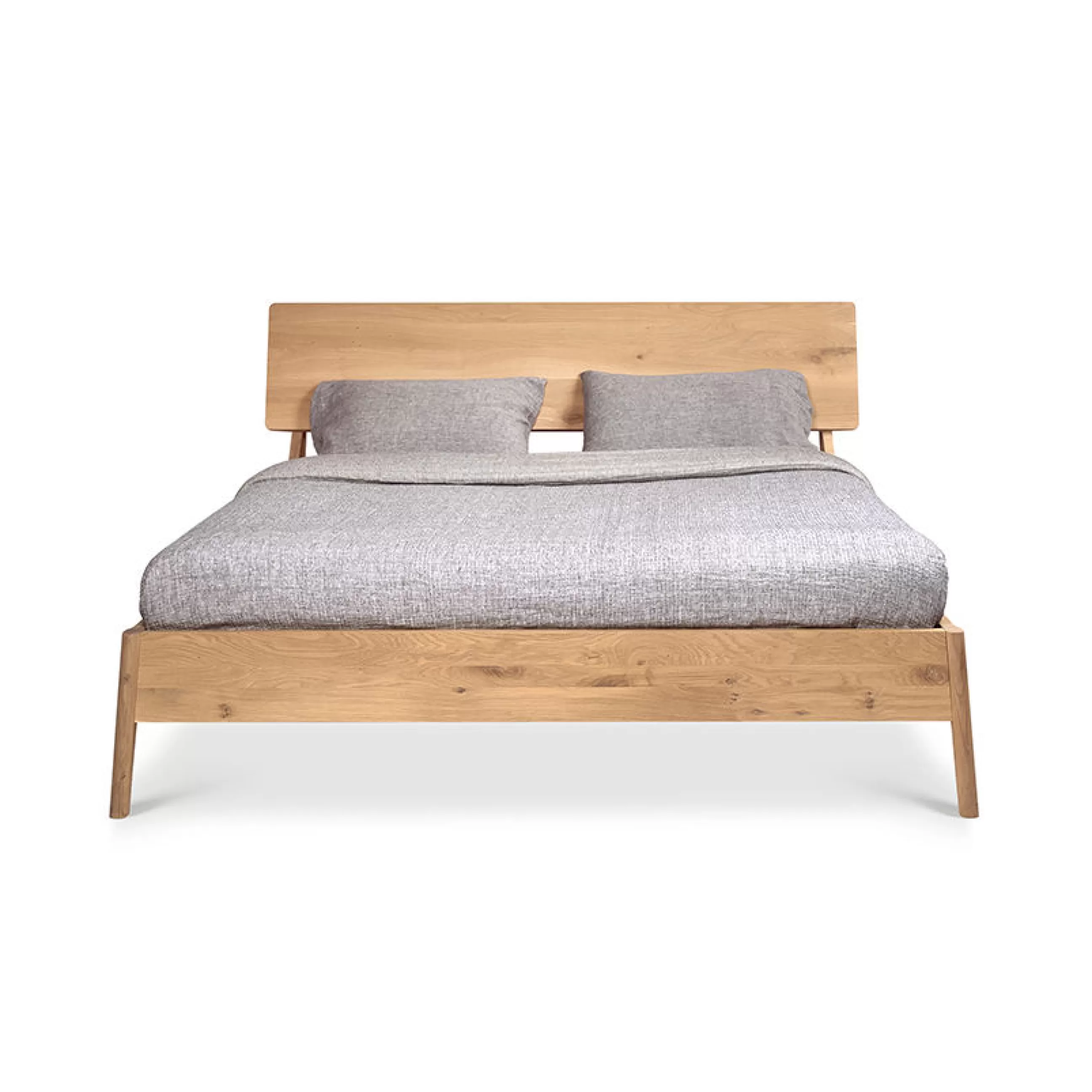 Lits>Ethnicraft Lit Double Air Bois Naturel / Pour Matelas 180 X 200 Cm - Chene Massif - Chene Naturel