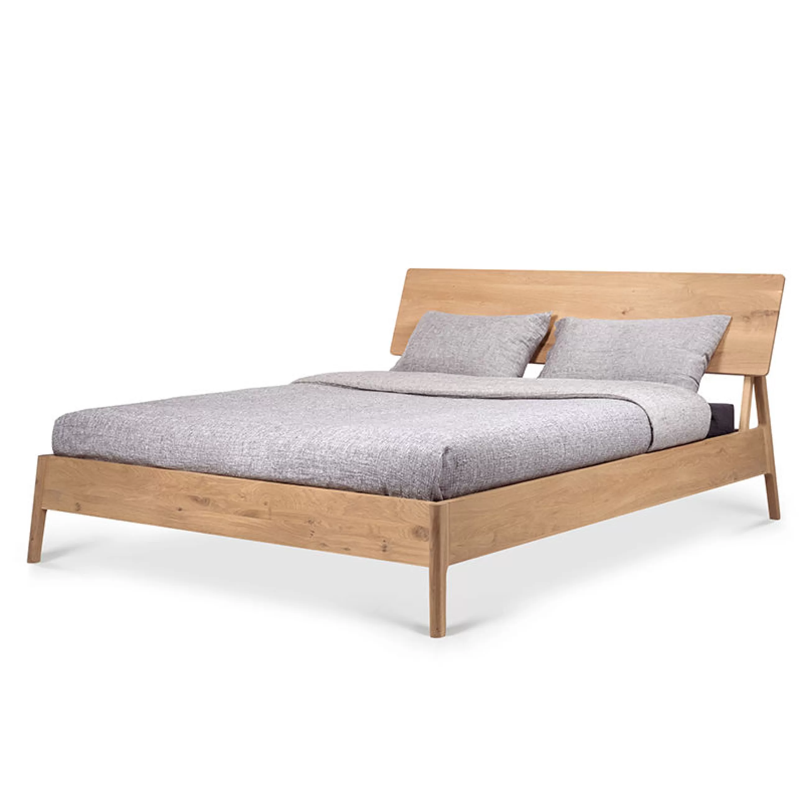 Lits>Ethnicraft Lit Double Air Bois Naturel / Pour Matelas 180 X 200 Cm - Chene Massif - Chene Naturel