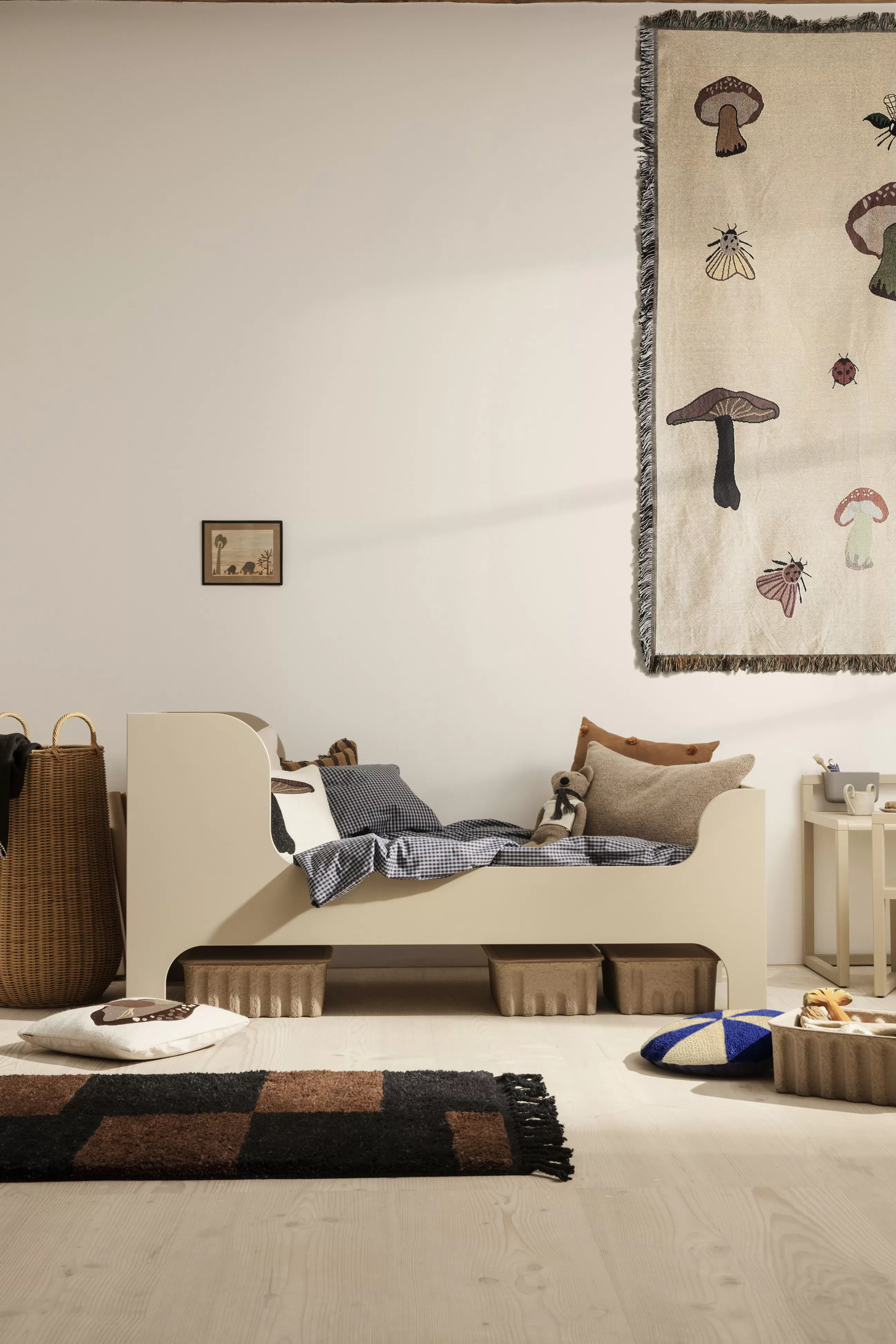 Lits>Ferm Living Lit Enfant Sill Bois Beige / 166 X 76 Cm (Pour Matelas 70 X 160 Cm) - Sommier Inclus - Beige Cachemire