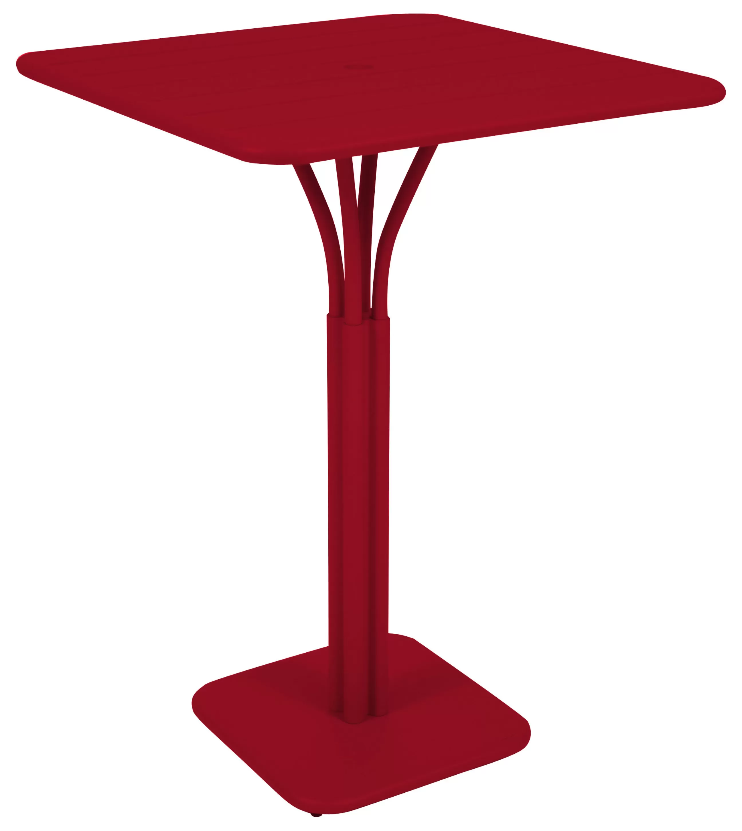 Tables Hautes Et Bars D'extérieur>Fermob Mange-Debout Luxembourg Metal Rouge / 80 X 80 X H 105 Cm - Coquelicot