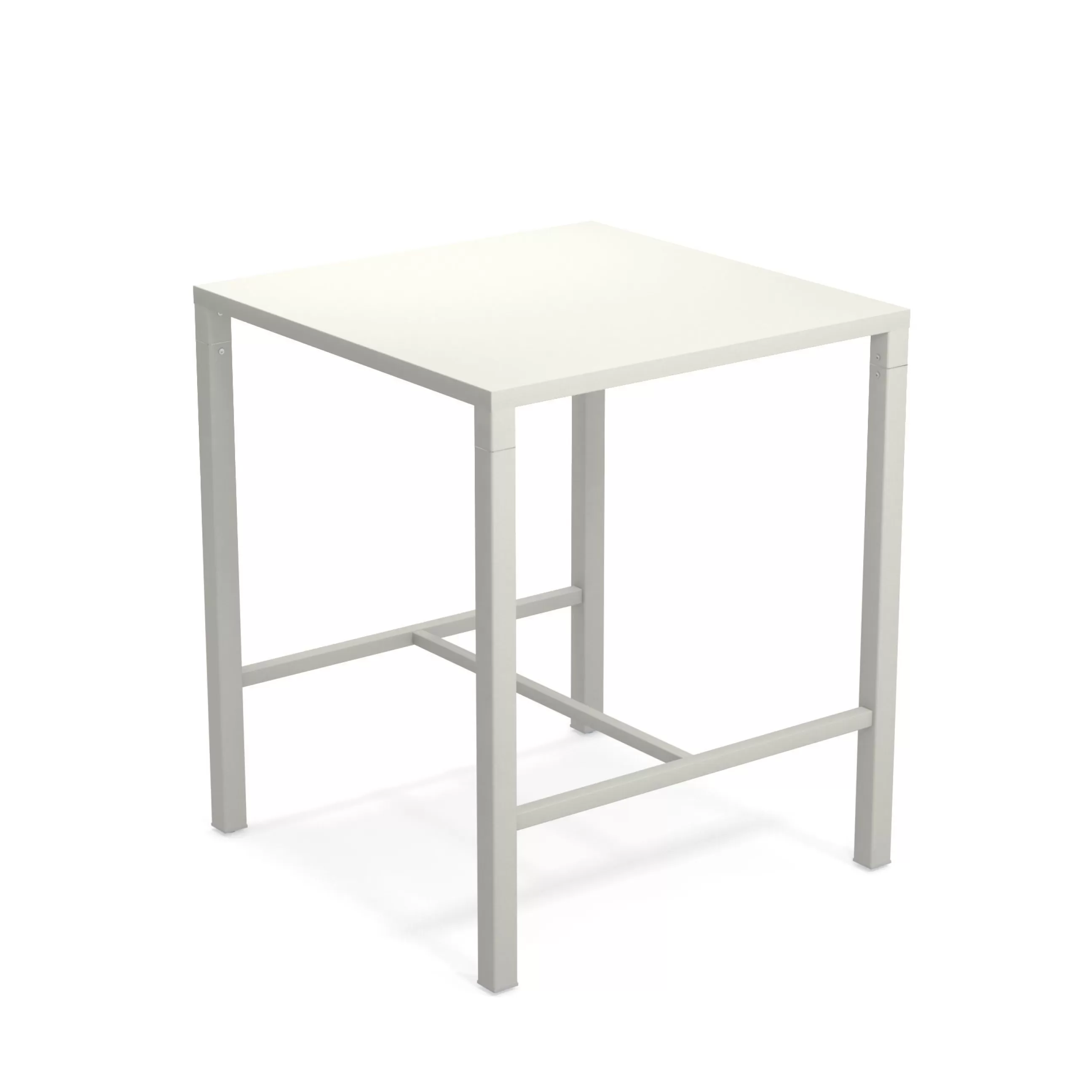 Tables Hautes Et Bars D'extérieur>Emu Mange-Debout Nova Metal Blanc / 90 X 90 Cm X H 105 Cm - Blanc Mat