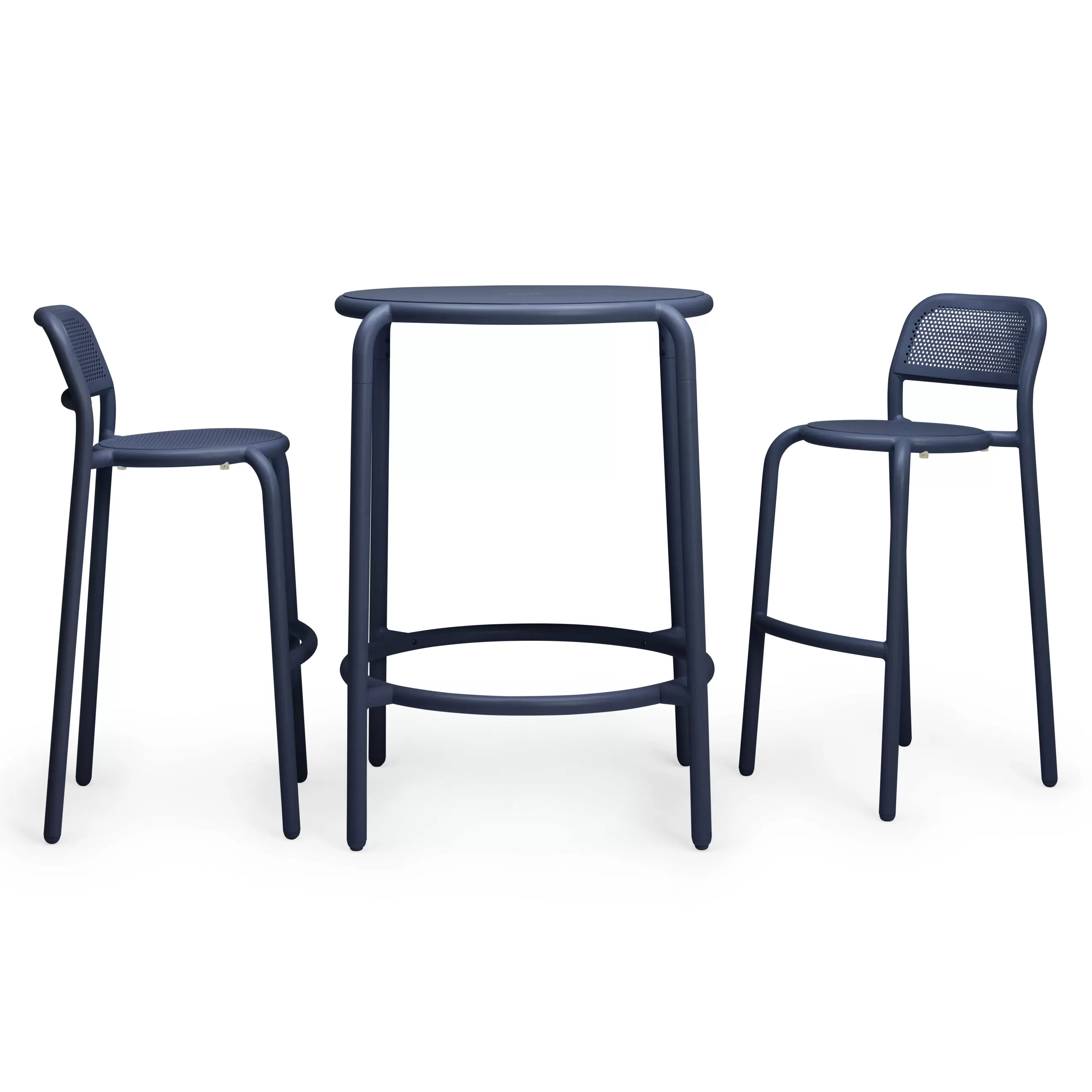 Tables Hautes Et Bars D'extérieur>Fatboy Mange-Debout Toni Haute Bistreau Metal Bleu / 59 X H 108 Cm - Aluminium - Ocean Fonce