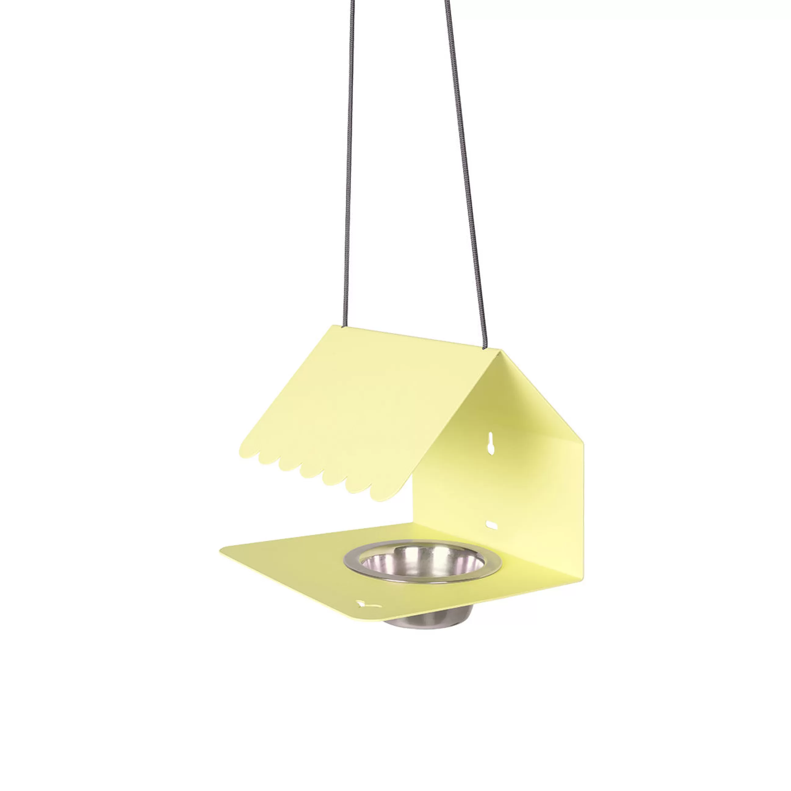 Chiens Chats Cie>Fermob Mangeoire A Oiseaux Picoti Metal Jaune / Metal - A Suspendre Ou Visser - Citron Givre