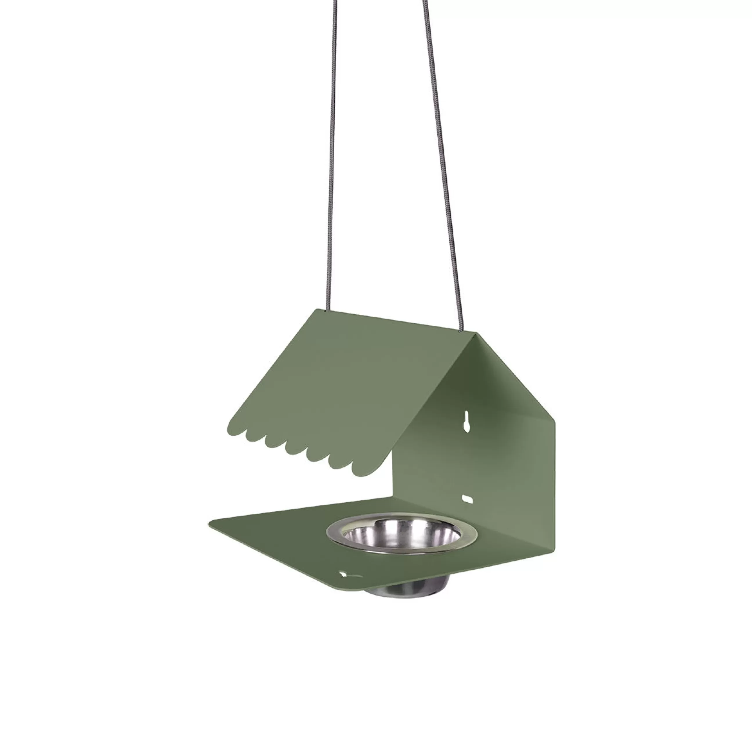 Chiens Chats Cie>Fermob Mangeoire A Oiseaux Picoti Metal Vert / Metal - A Suspendre Ou Visser - Cactus