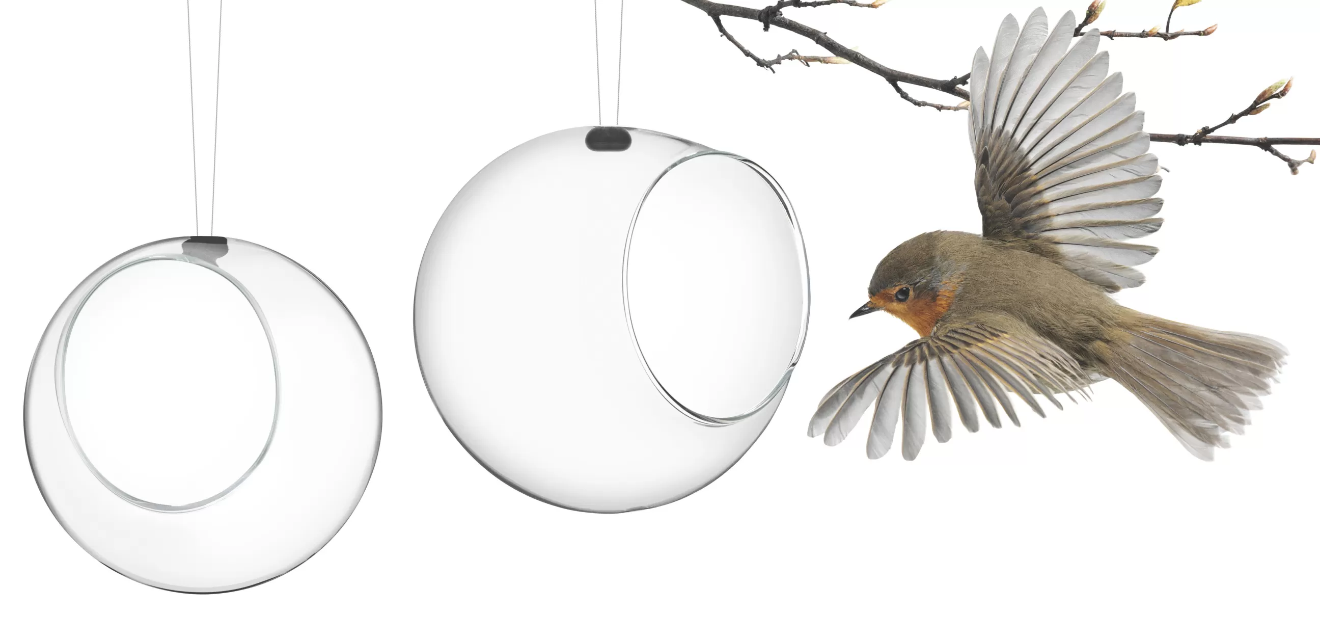 Déco Et Accessoires De Jardin>Eva Solo Mangeoire A Oiseaux  Verre/ Lot De 2 - O 12,3 Cm - Transparent