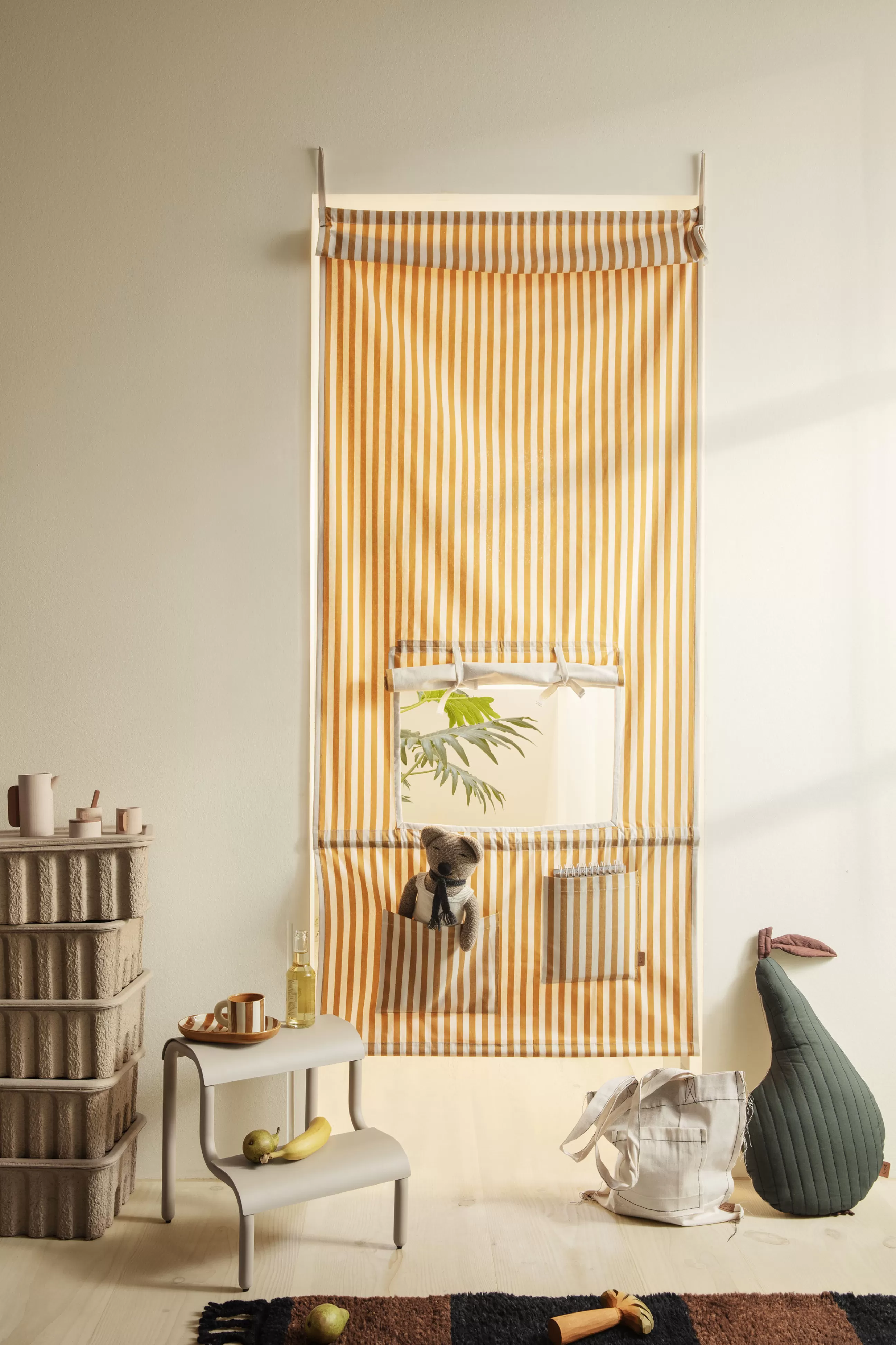 Compléments D'Ameublement>Ferm Living Marchepied Up Step Metal Beige / L 34 X P 35 X H 36 Cm - Beige Cachemire