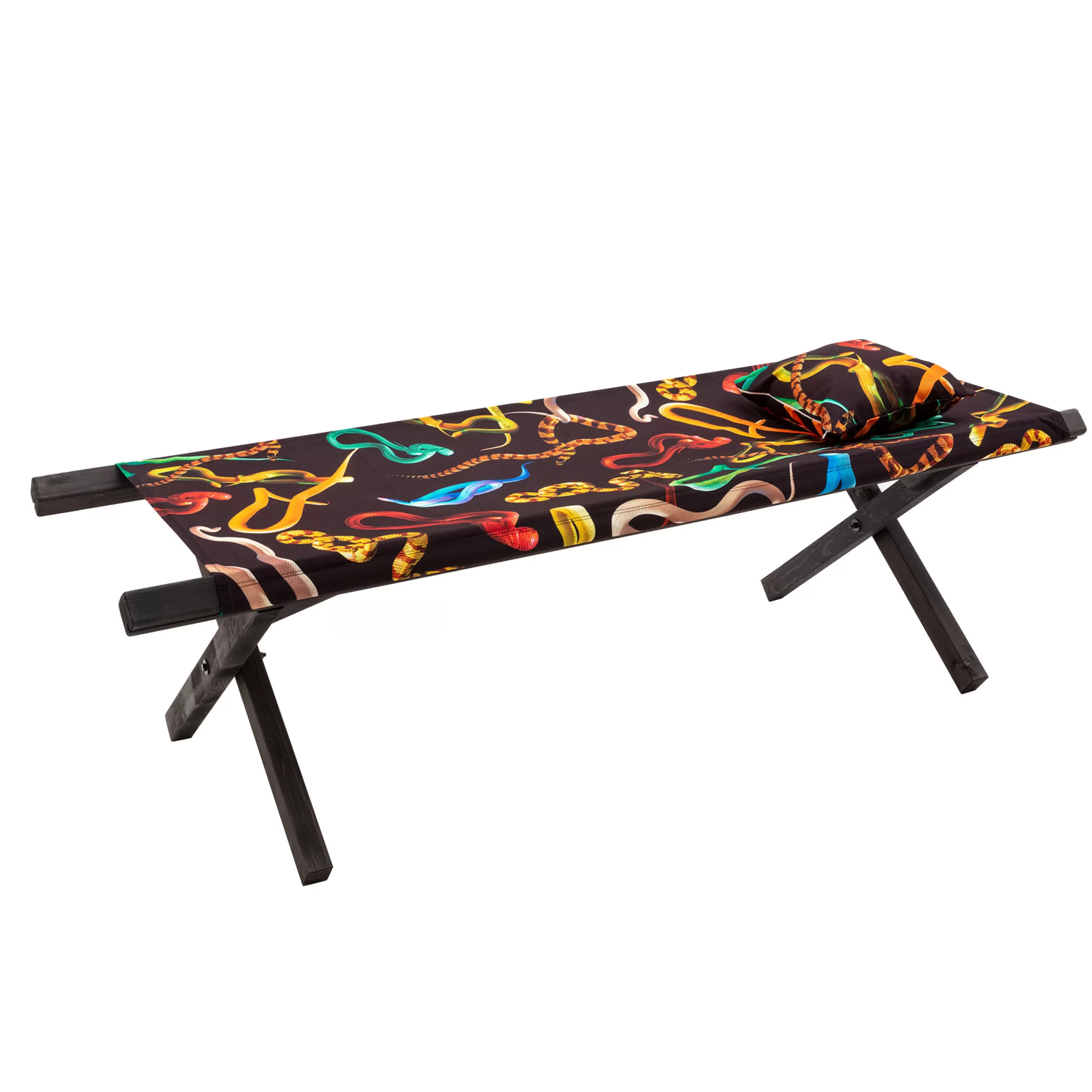 Bains De Soleil Chaises Longues Et Hamacs>Seletti Meridienne Pliable Toiletpaper - Bois / Lit De Jour - Noir