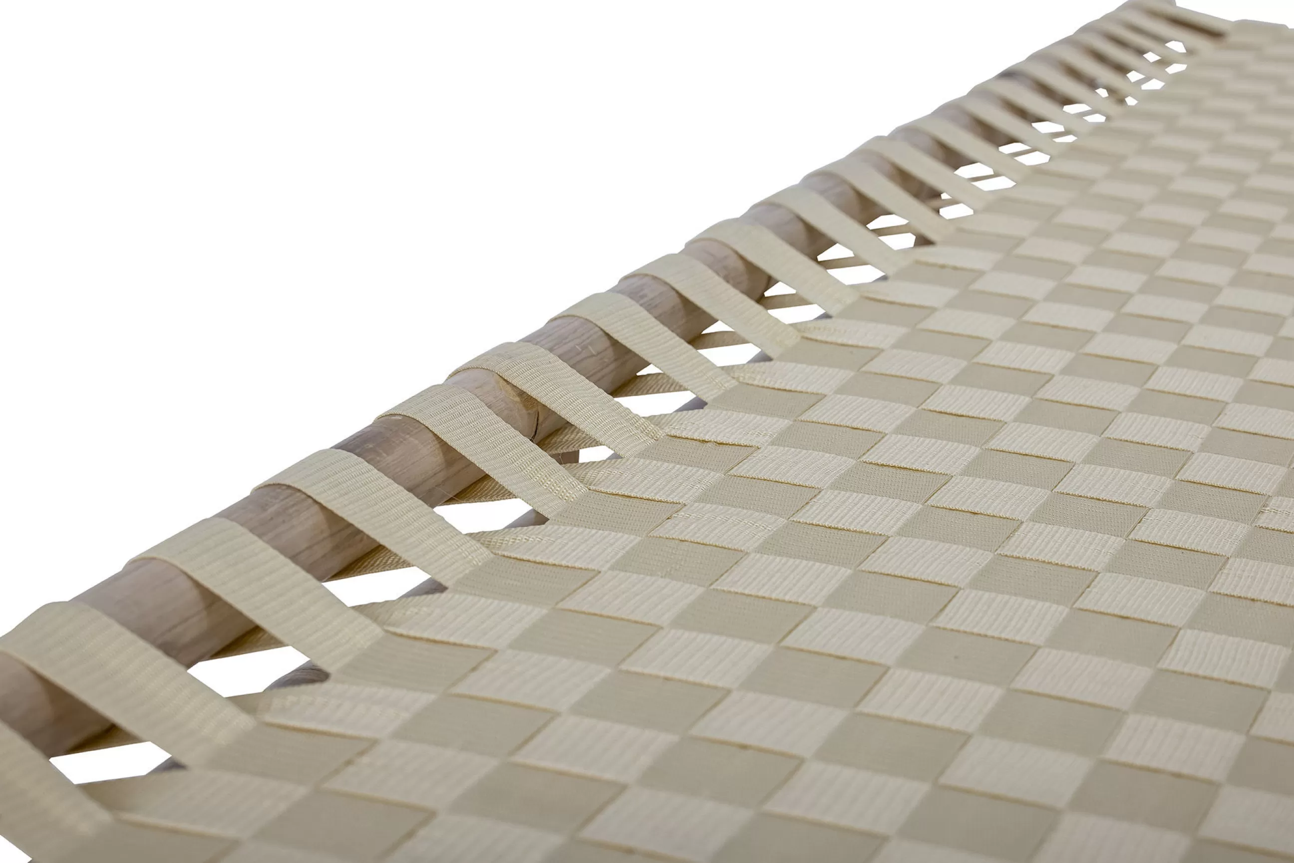 Bains De Soleil Chaises Longues Et Hamacs>Bloomingville Meridienne Vida Tissu Beige Bois Naturel / 190 X 70 Cm - Bambou - Bambou - Beige