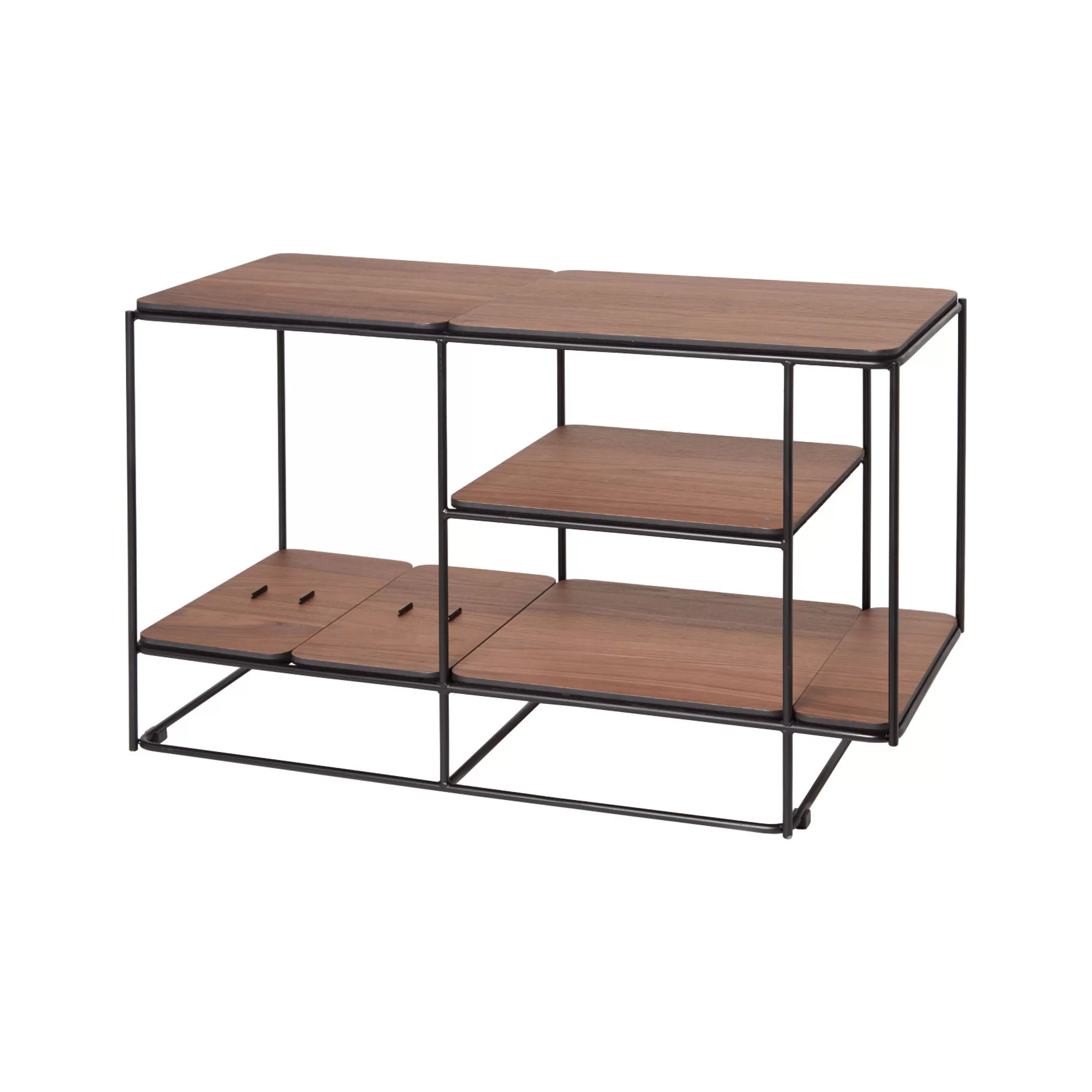 Meubles De Rangement>La Boite Concept Meuble Acoustique Lines Bois Naturel / Pour Materiel Audio - 50 X 88 X P 39 Cm (Horizontal Ou Vertical) - Noir - Noyer