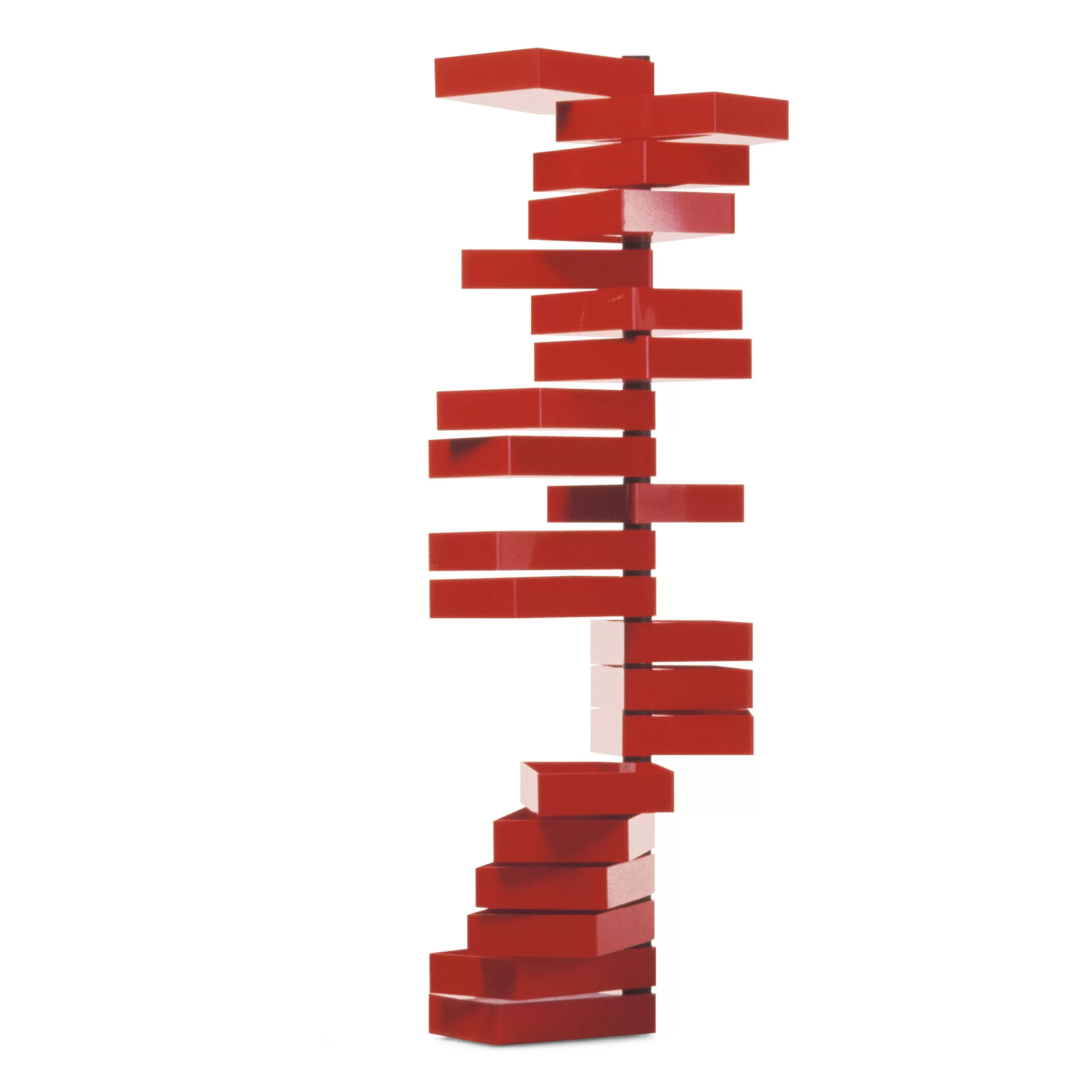 Meubles De Rangement>Cappellini Meuble De Rangement Revolving Cabinet Plastique Rouge / Caissons Pivotants - Shiro Kuramata, 1970 - H 185 Cm - Rouge Brillant