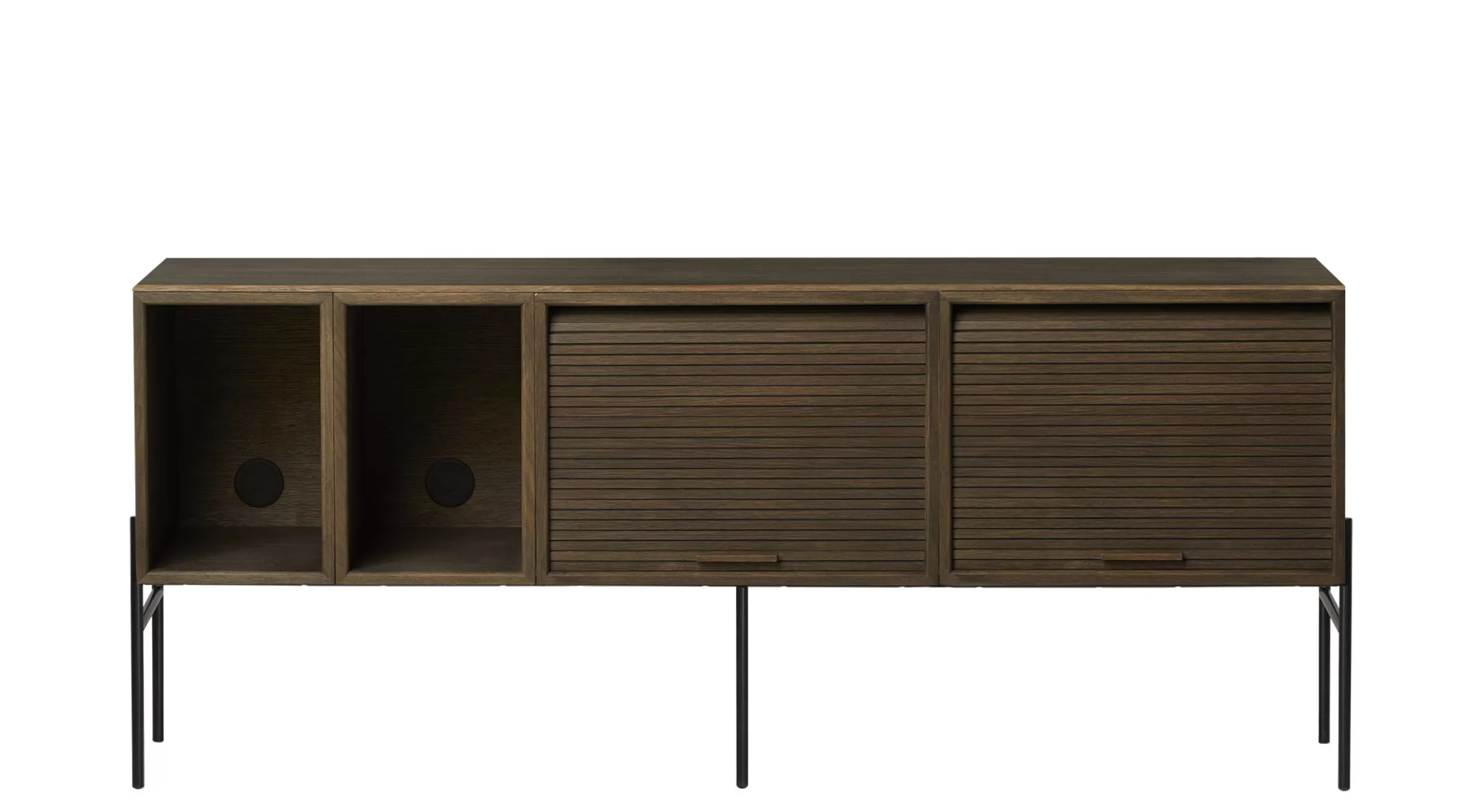 Meubles Tv>Northern Meuble Tv Hifive Bois Naturel / Meuble Tv - L 150 X H 65 Cm - Chene Fume