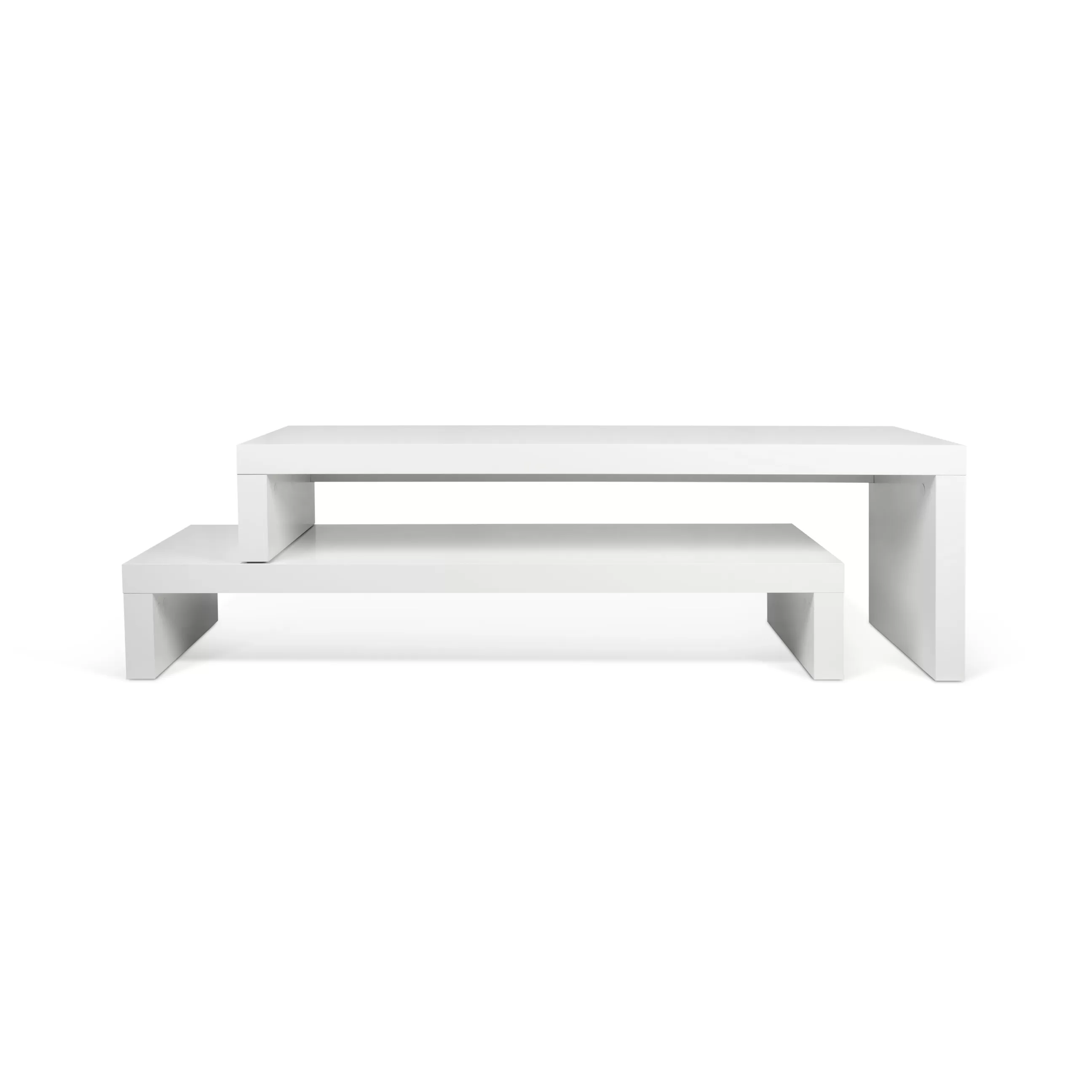 Meubles Tv>POP UP HOME Meuble Tv Philae Boispivotant & Extensible / L De 125 A 235 Cm - Blanc
