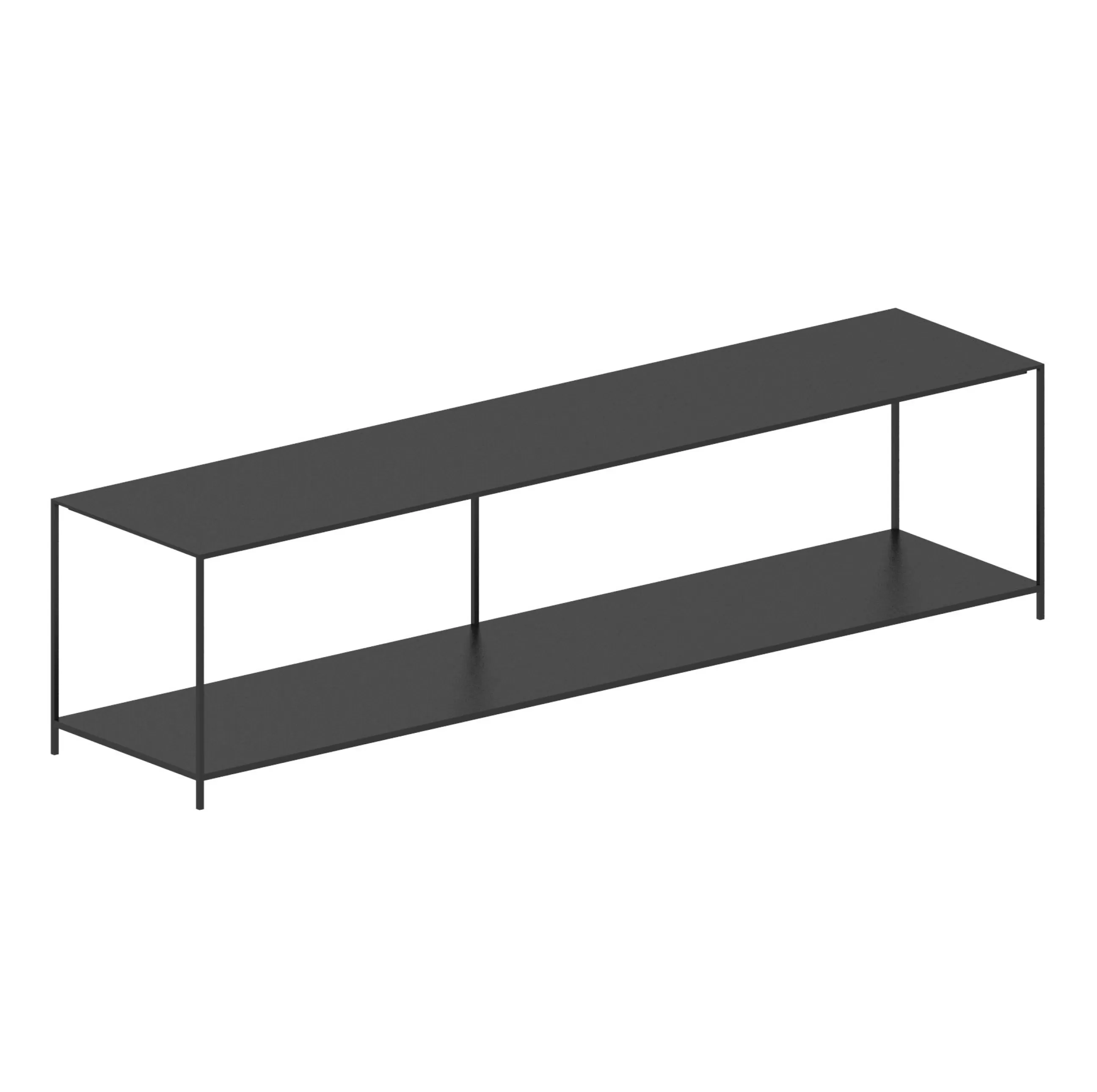 Consoles>Zeus Meuble Tv Slim Irony Metal Noir / Console - L 180 X H 45 Cm - Noir Cuivre