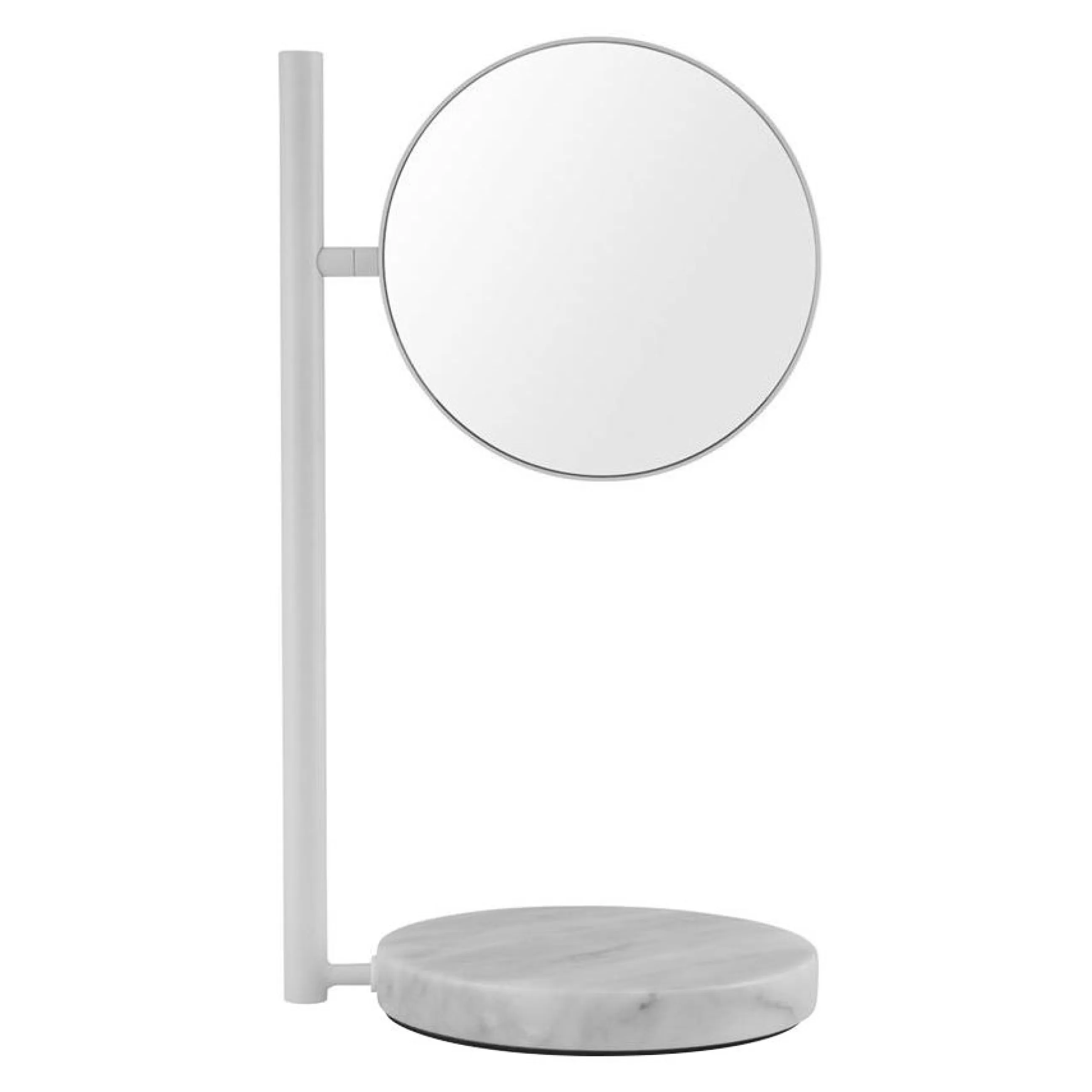 Accessoires Salle De Bains>Normann Copenhagen Miroir A Poser Pose Metal Pierre/ Miroir Grossissant Orientable - Blanc