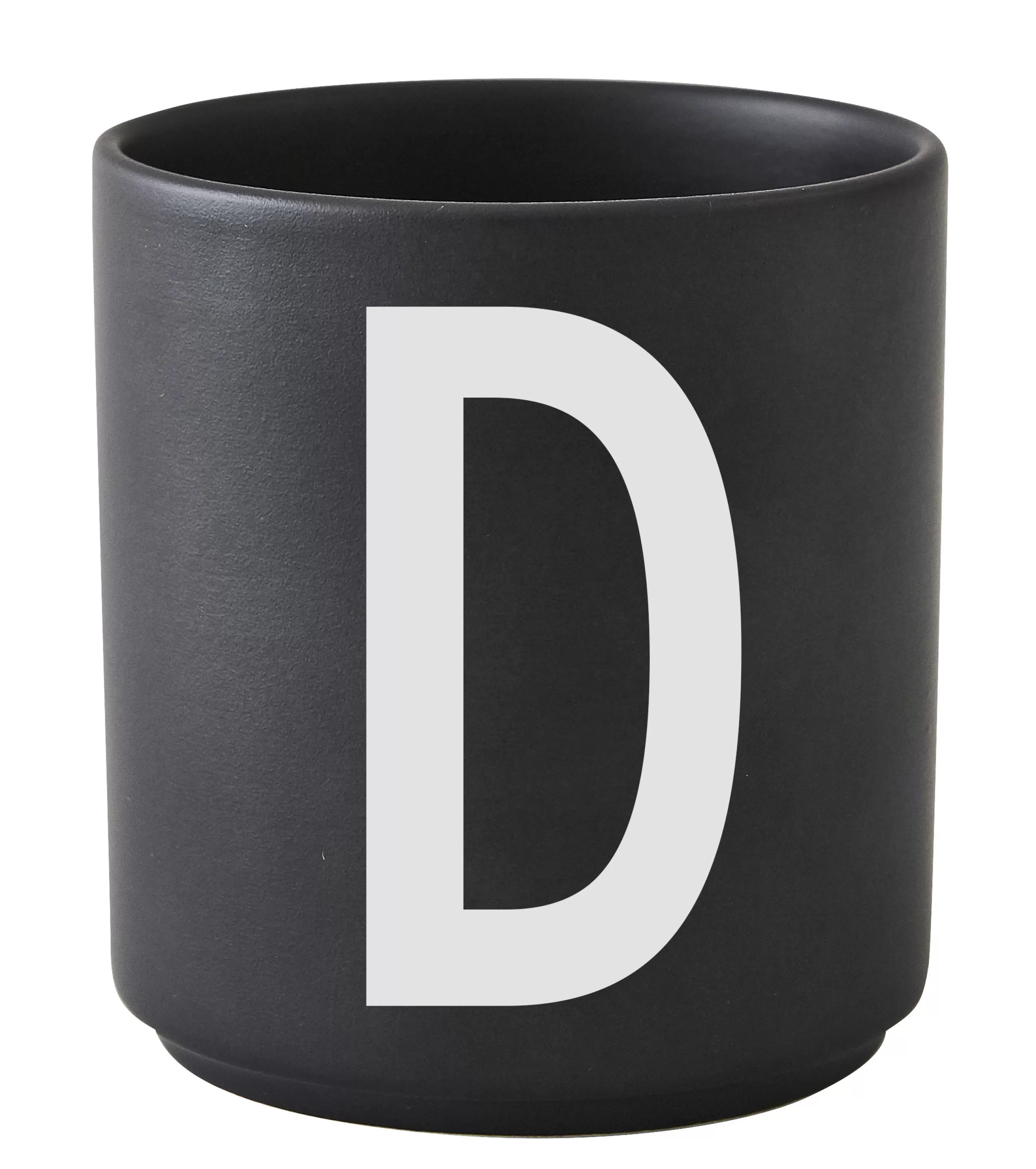 Tasses Et Mugs>Design Letters Mug A-Z Ceramique / Porcelaine - Lettre D - Noir