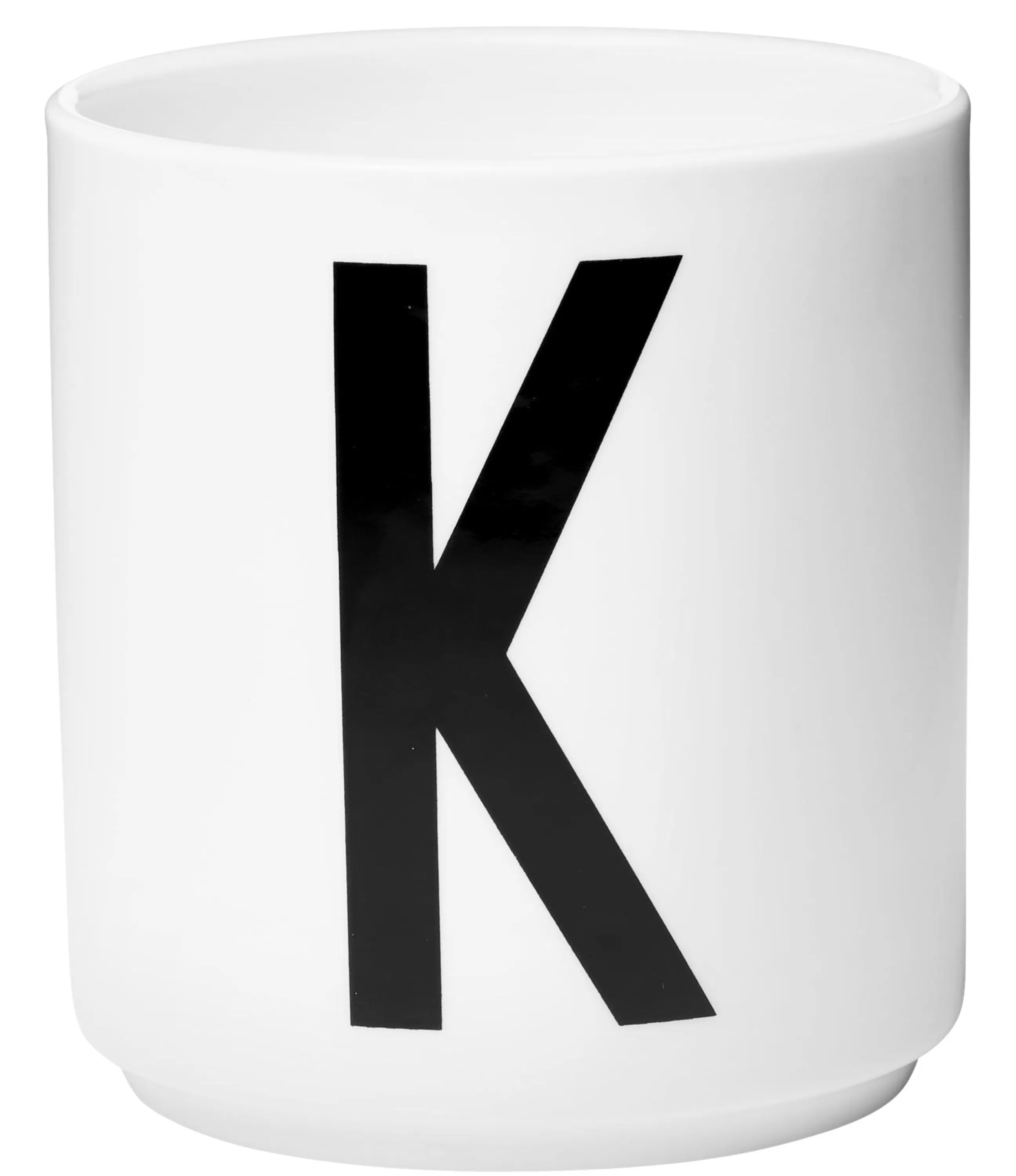 Tasses Et Mugs>Design Letters Mug A-Z Ceramique / Porcelaine - Lettre K - Blanc