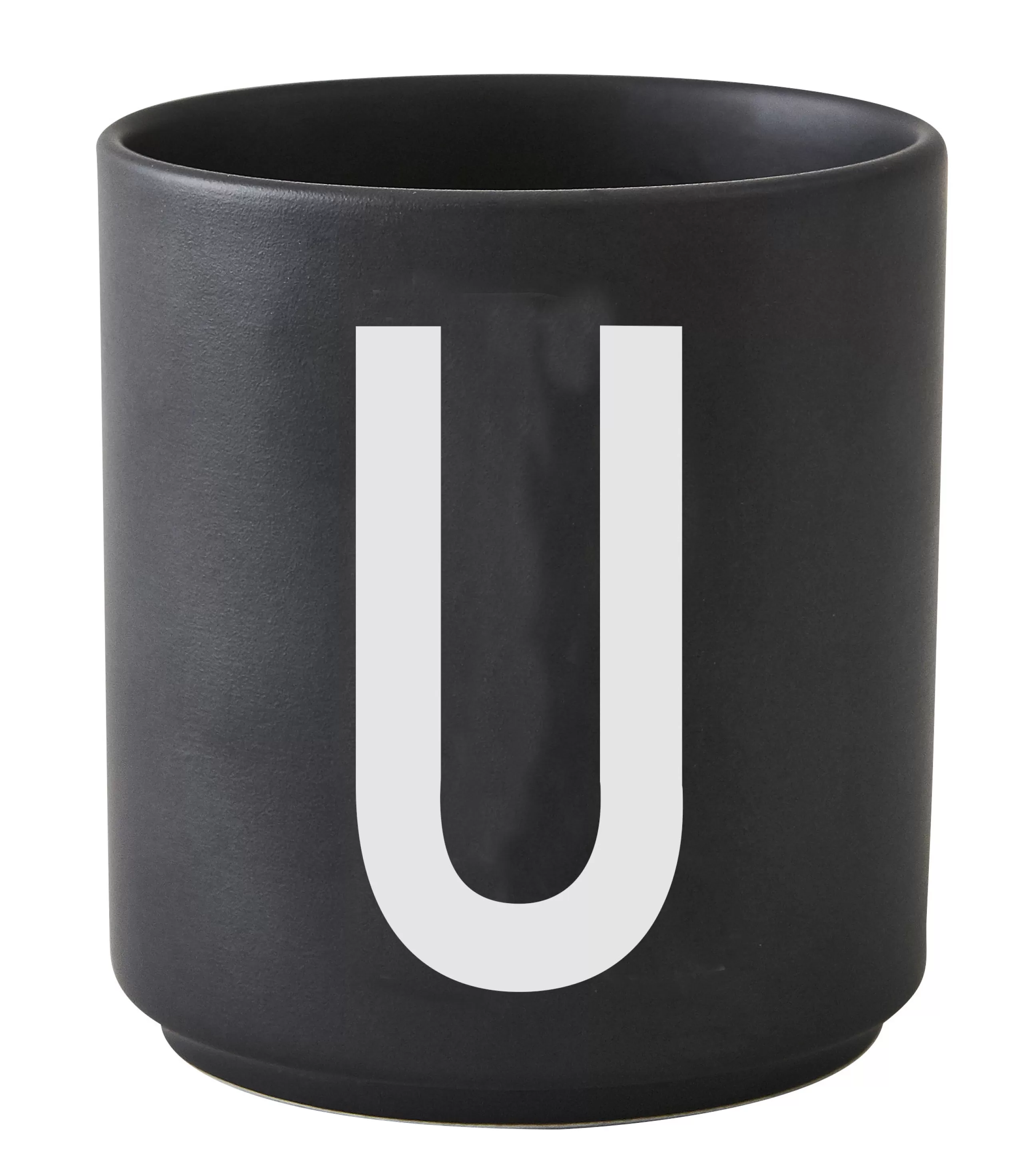 Tasses Et Mugs>Design Letters Mug A-Z Ceramique / Porcelaine - Lettre U - Noir