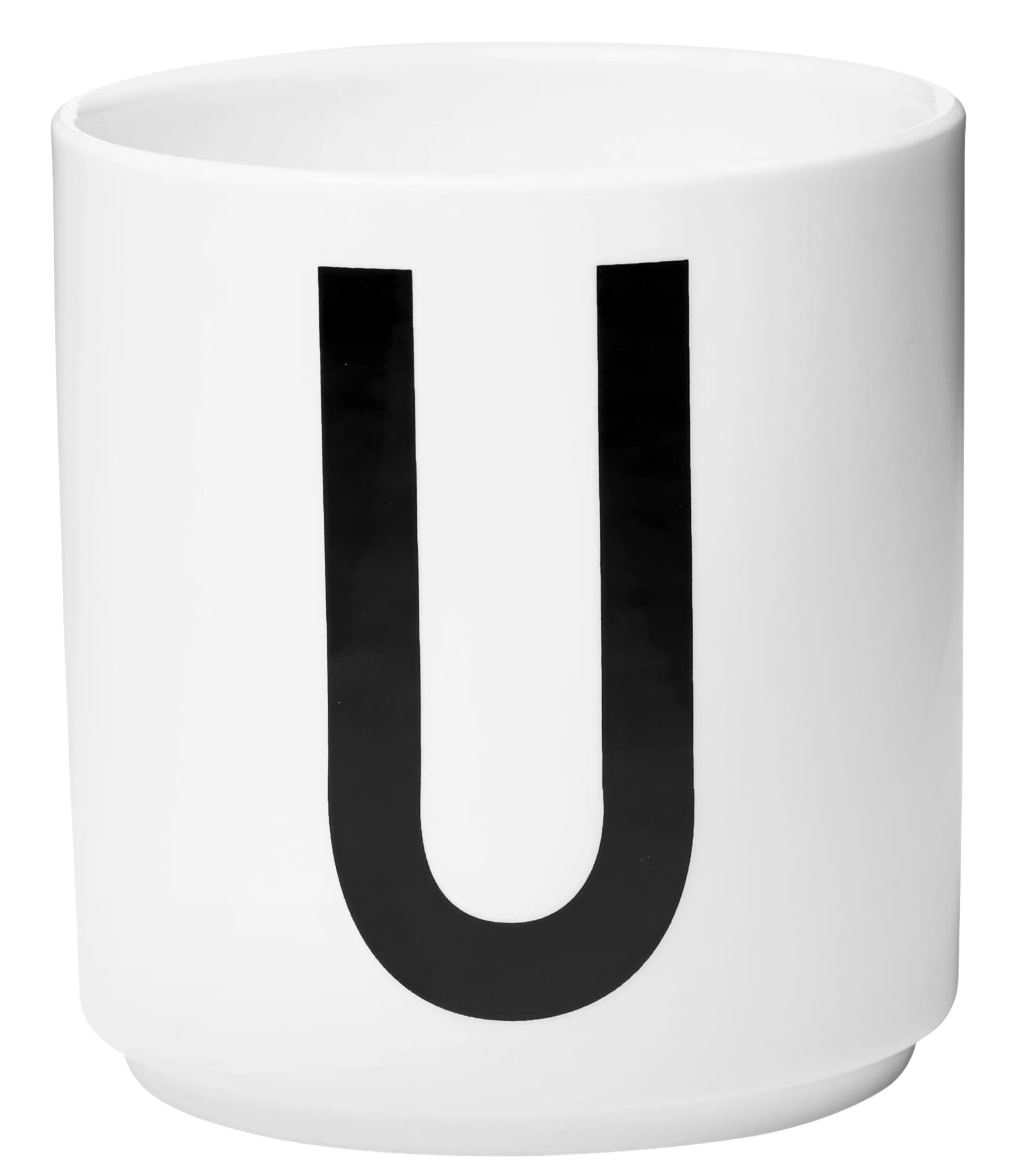 Tasses Et Mugs>Design Letters Mug A-Z Ceramique / Porcelaine - Lettre U - Blanc