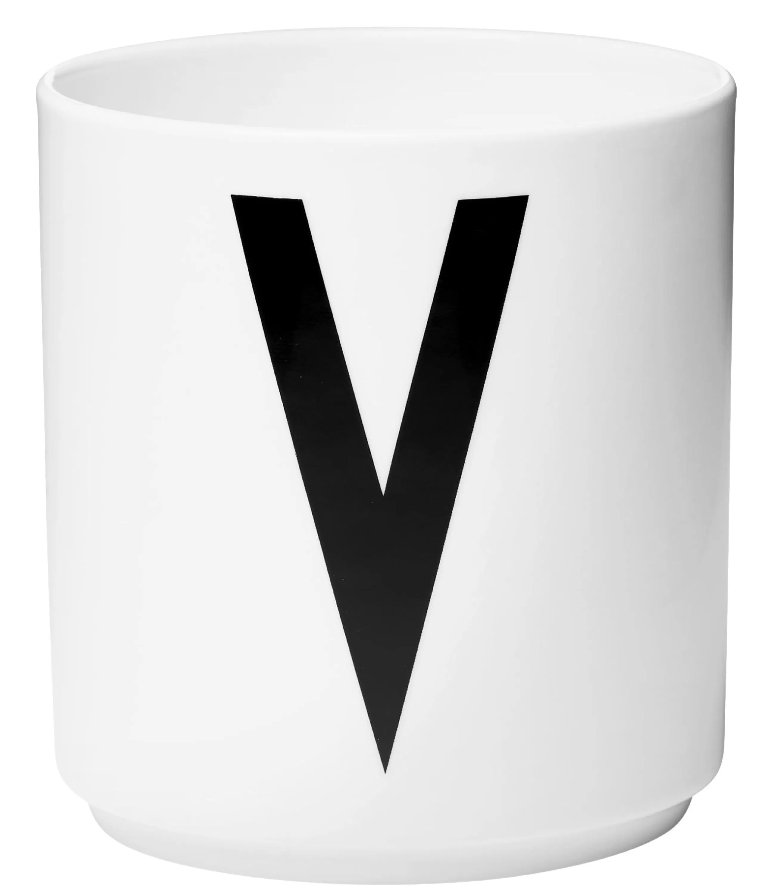 Tasses Et Mugs>Design Letters Mug A-Z Ceramique / Porcelaine - Lettre V - Blanc