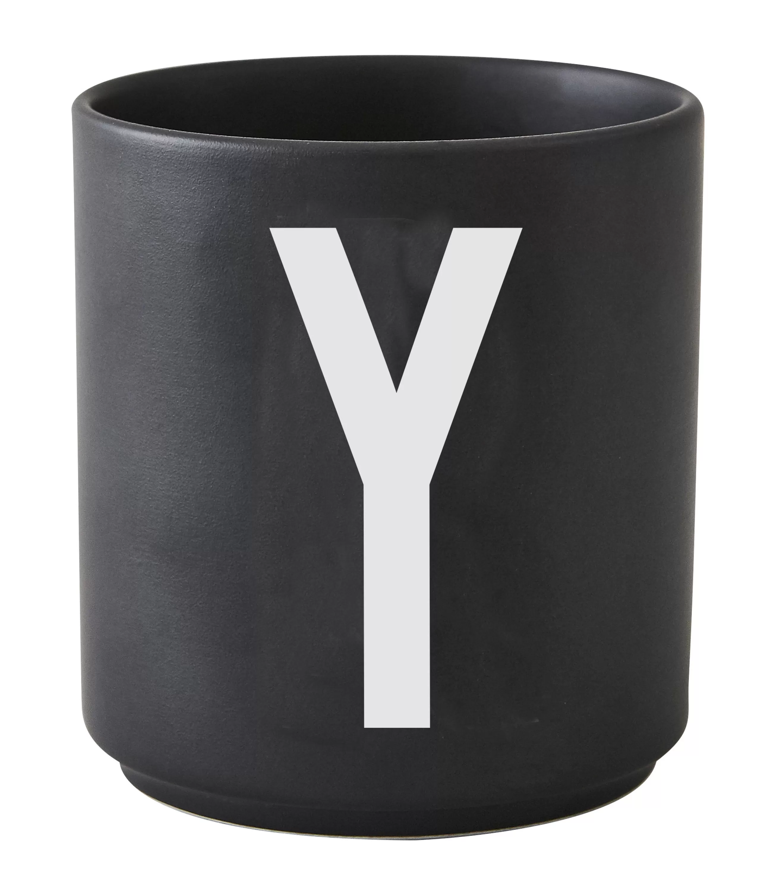 Tasses Et Mugs>Design Letters Mug A-Z Ceramique / Porcelaine - Lettre Y - Noir