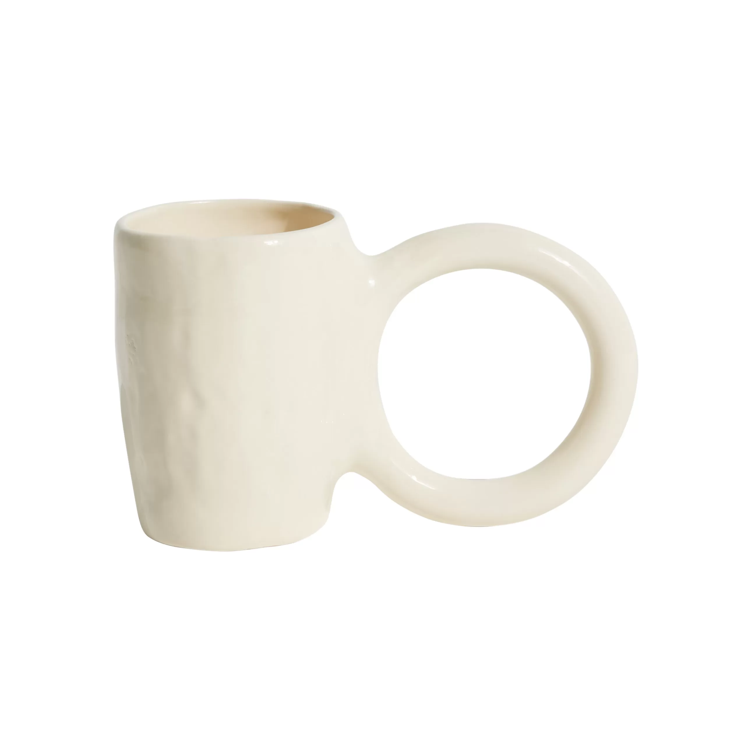 Tasses Et Mugs>Petite Friture Mug Donut Large Ceramique Beige / O 9 X H 12 Cm - Vanille