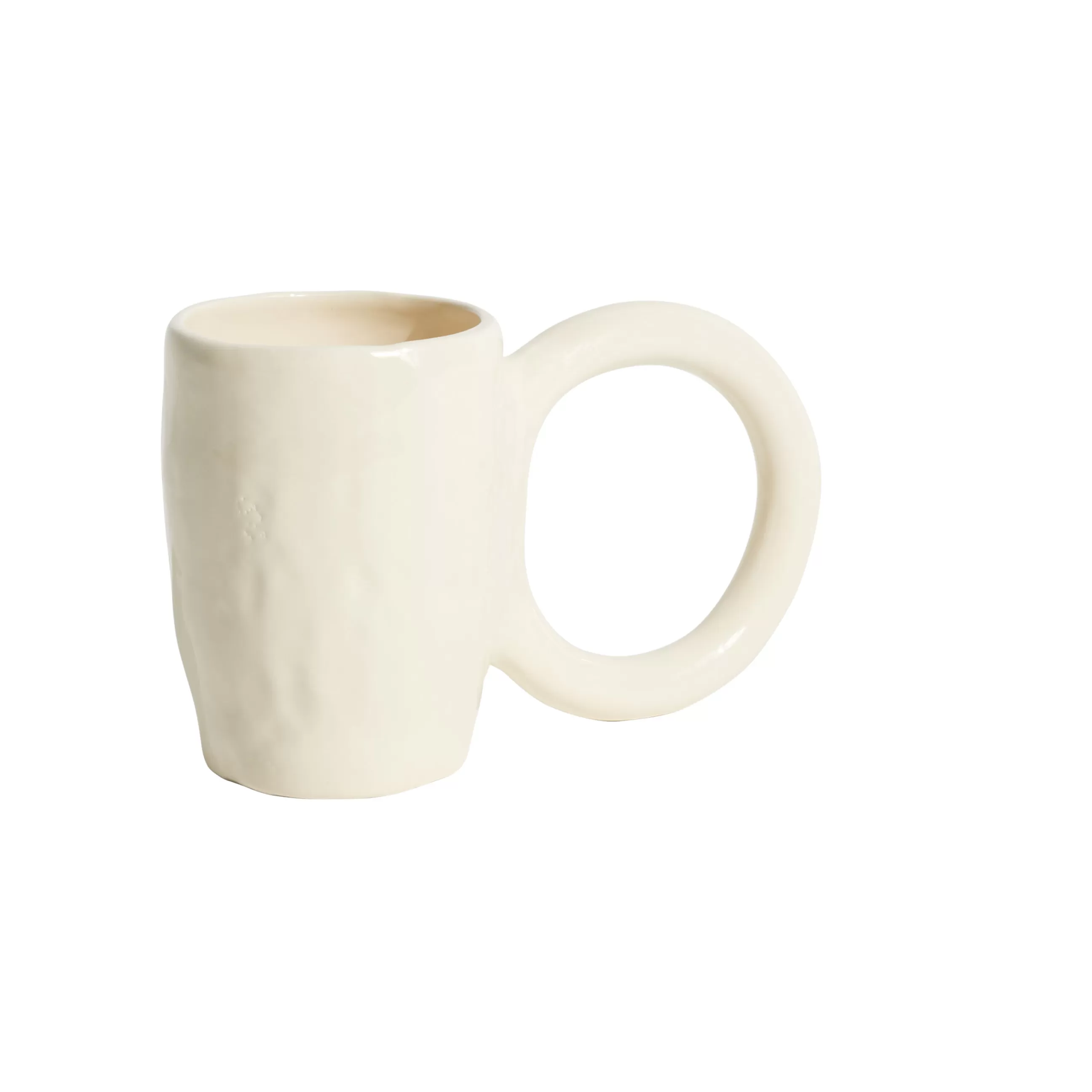 Tasses Et Mugs>Petite Friture Mug Donut Large Ceramique Beige / O 9 X H 12 Cm - Vanille