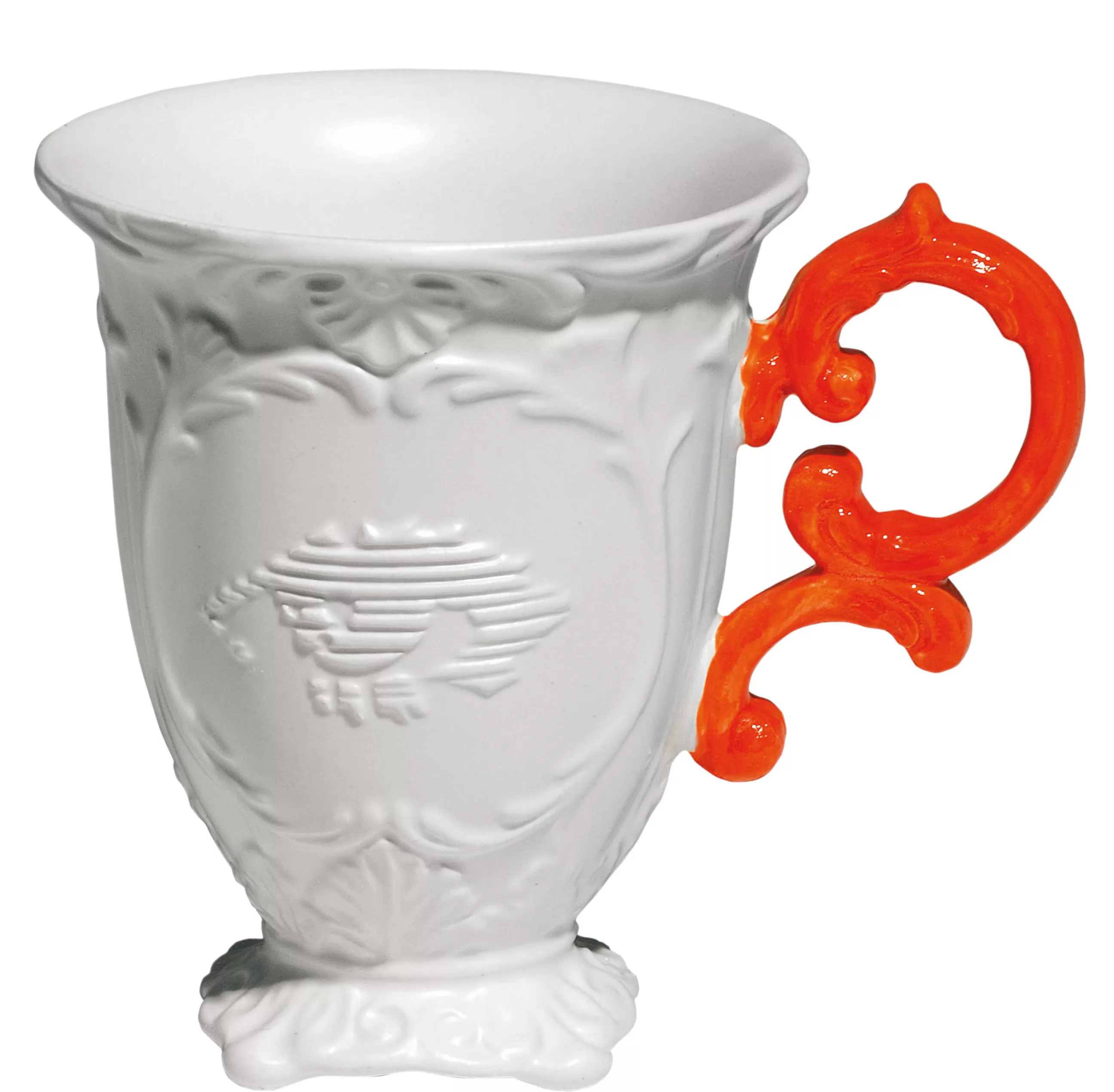 Tasses Et Mugs>Seletti Mug I-Mug Ceramique Blanc - Orange