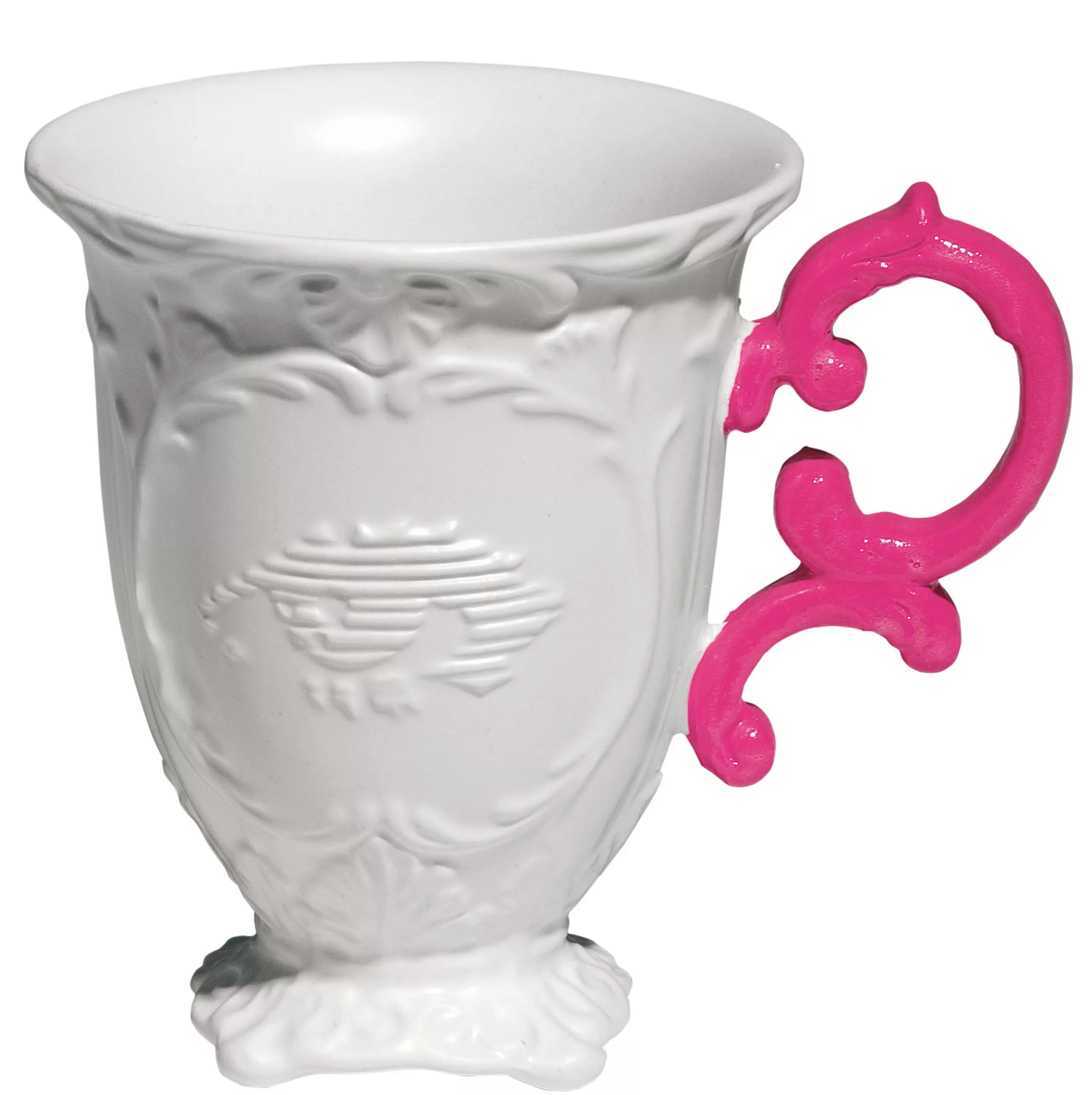 Tasses Et Mugs>Seletti Mug I-Mug Ceramique Blanc Rose - Fuchsia