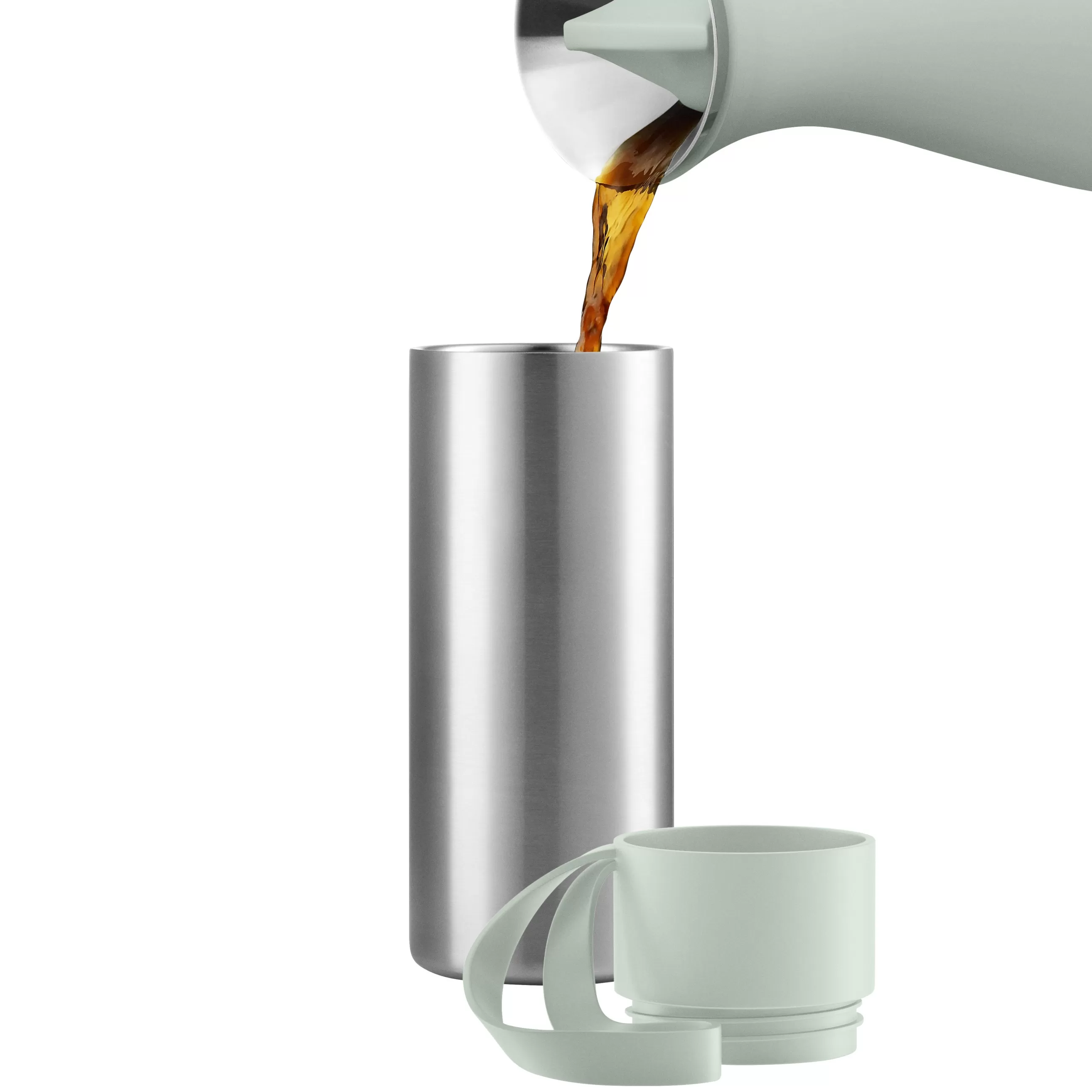 Gourdes Et Thermos>Eva Solo Mug Isotherme To Go Cup Metal Vert /Avec Couvercle - 0,35 L - Acier Brosse - Vert Sauge