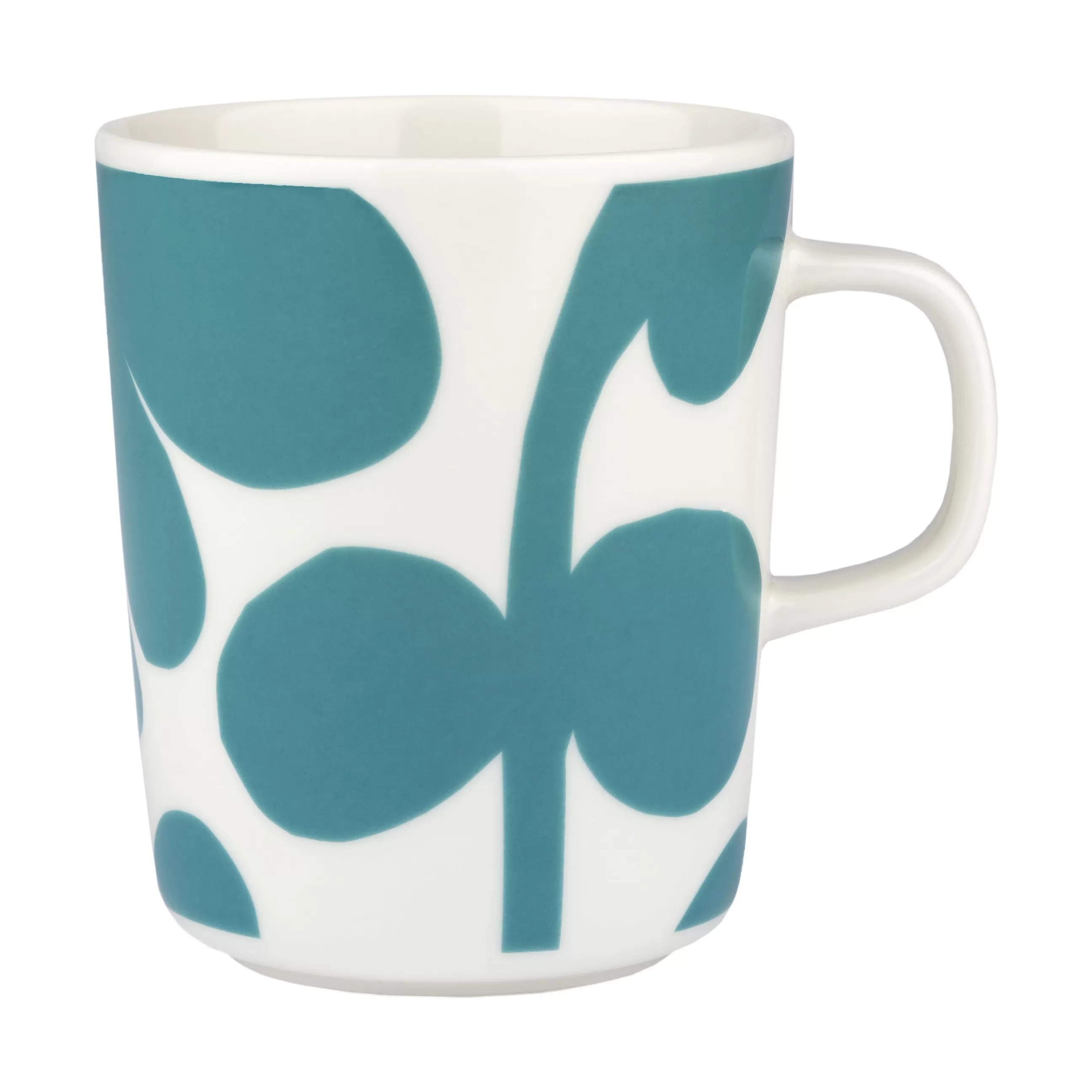 Tasses Et Mugs>Marimekko Mug Leikko Ceramique Bleu / 25 Cl - Blanc - Bleu Sarcelle