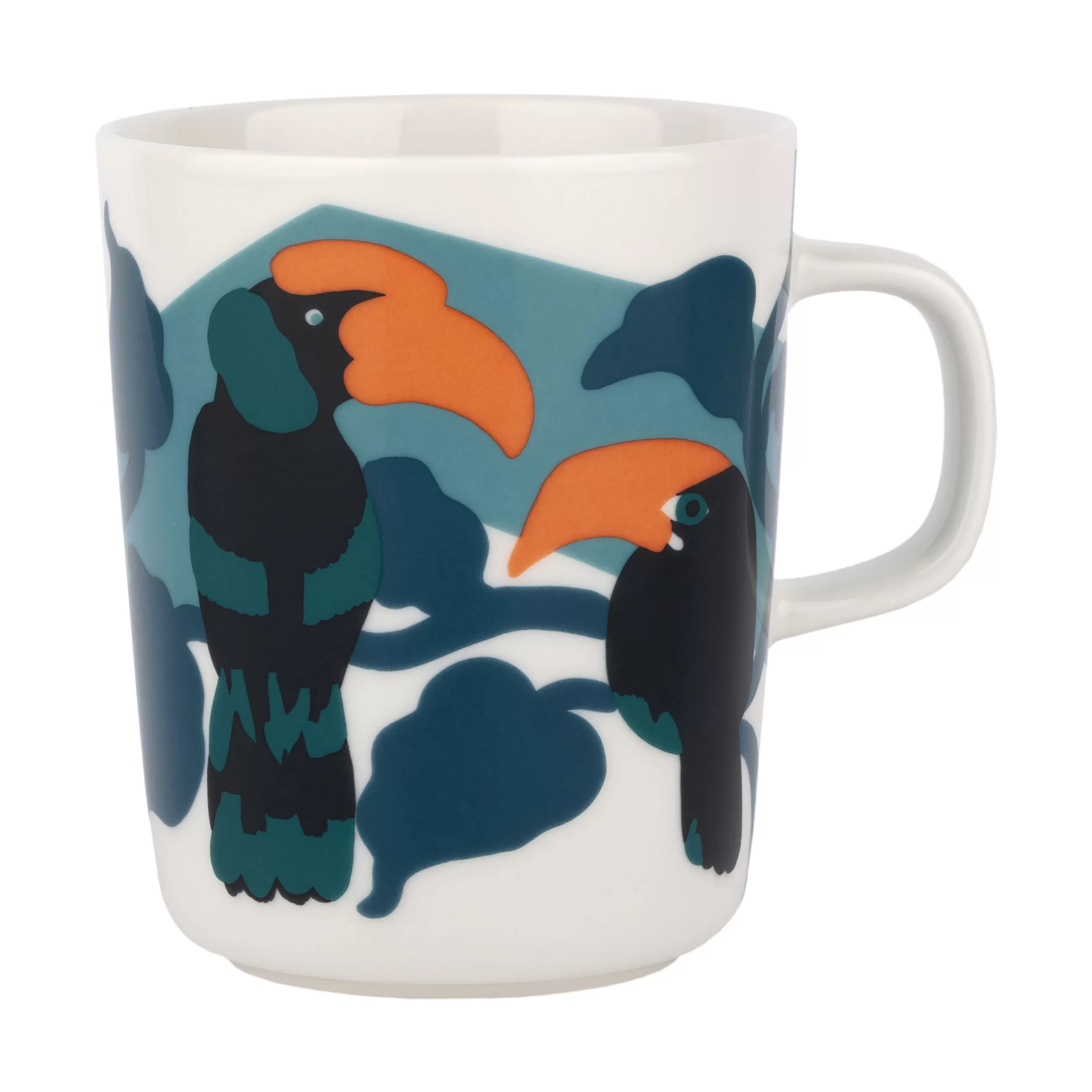 Tasses Et Mugs>Marimekko Mug Pepe Ceramique Bleu / 25 Cl - Blanc - Orange - Turquoise