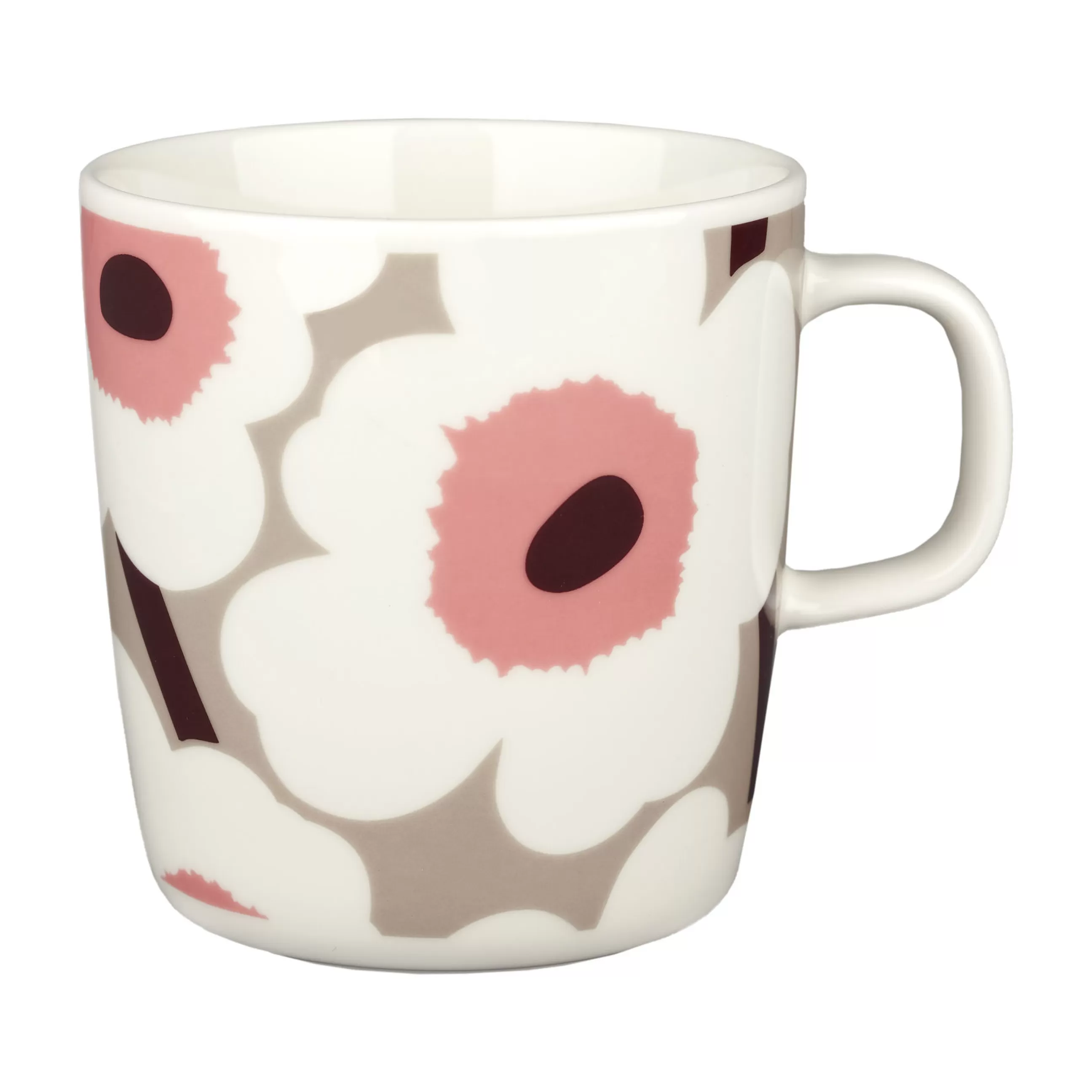 Tasses Et Mugs>Marimekko Mug Unikko Ceramique Multicolore / 40 Cl - Argile - Bordeaux - Rose