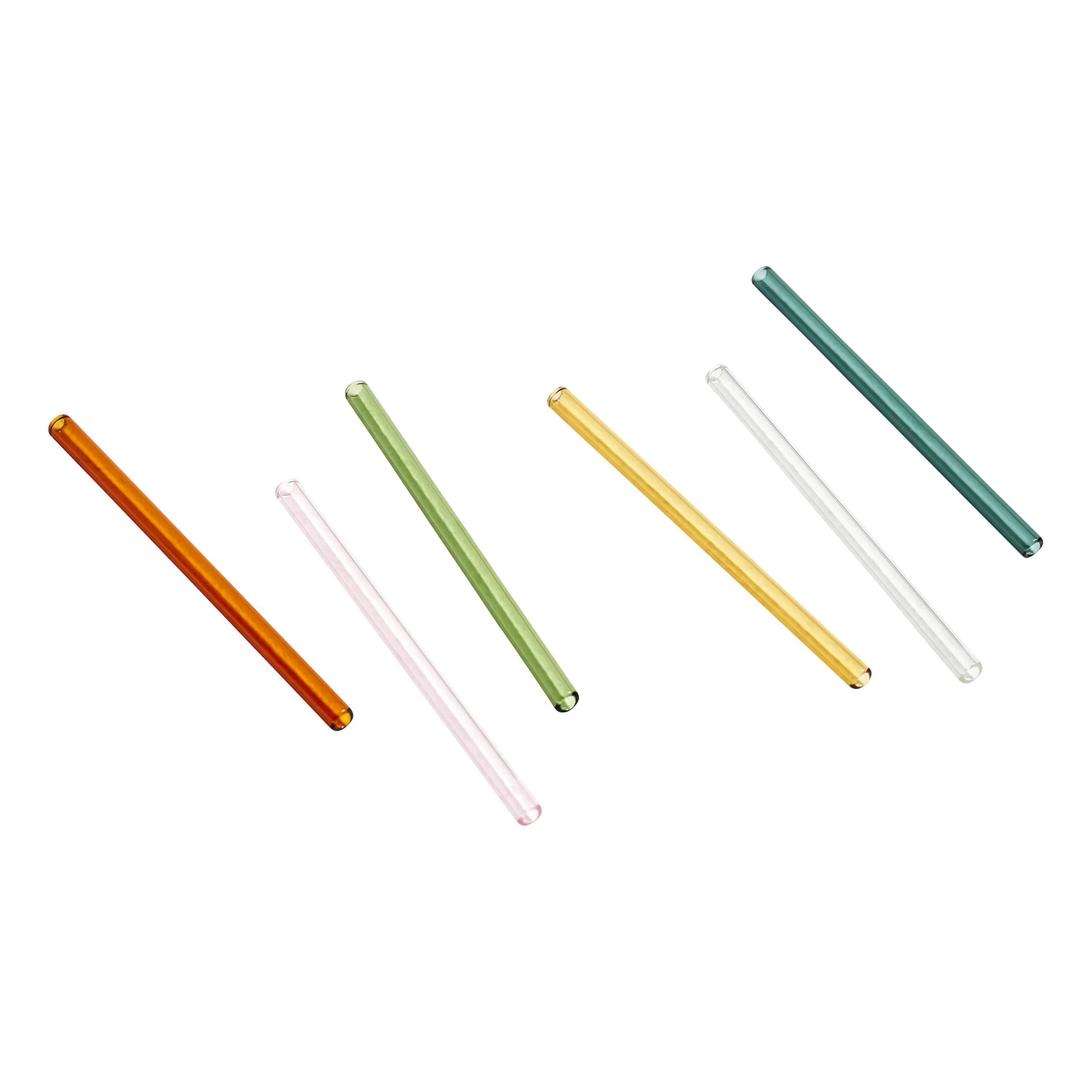 Autour Du Vin>Hay Paille En Verre Sip Cocktail Verre/ Set De 6 - L 14 Cm - Multicolore